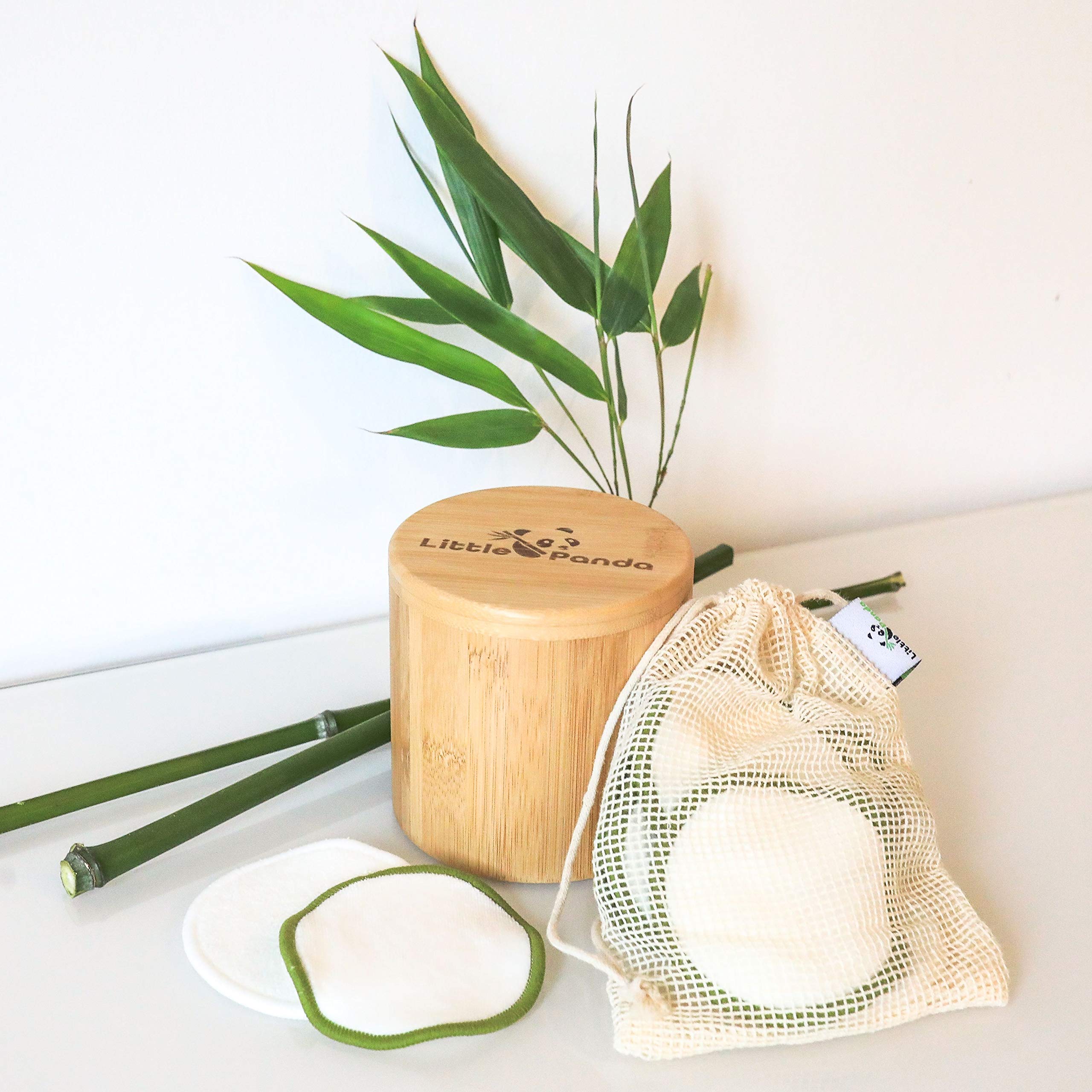 Little Panda Abschminkpads waschbar aus Bambus & Bio-Baumwolle | 14  wiederverwendbare Wattepads Bambus-Pads | nachhaltige Baumwollpads Make Up  Pads inkl. hochwertige Bamboo Aufbewahrungsbox & Beutel : Amazon.de:  Kosmetik