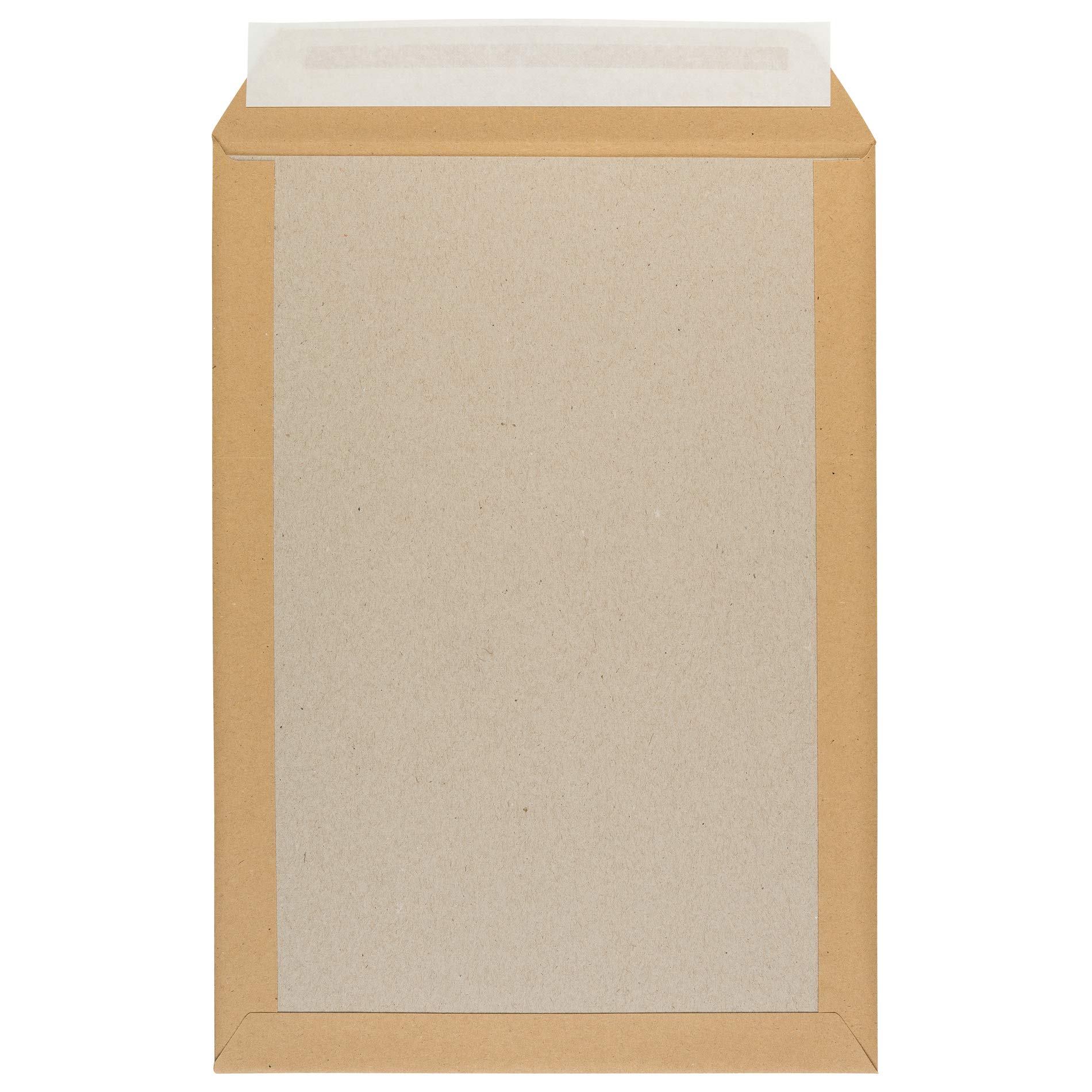 Idena 10249 - Versandtaschen DIN C4 mit Papprückwand, 100 Stück haftklebend, Umschläge ohne Fenster, aus 120 g/m² FSC-Recycled Papier in Braun