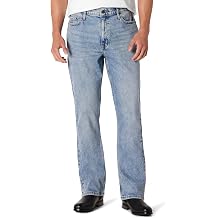 Amazon Essentials Mens Heavyweight Denim Straight-Fit Bootcut Jeans with 5 Pocket Styling, Zip Fly, Stretch
