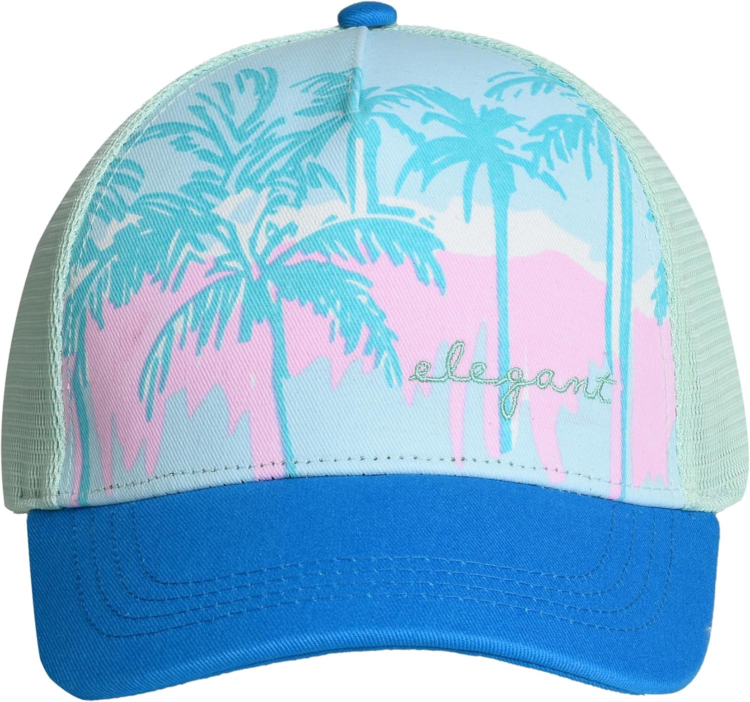 EDTREK Women's Concealed Ponytail Trucker Hat Summer Beach Baseball Cap - Image 3