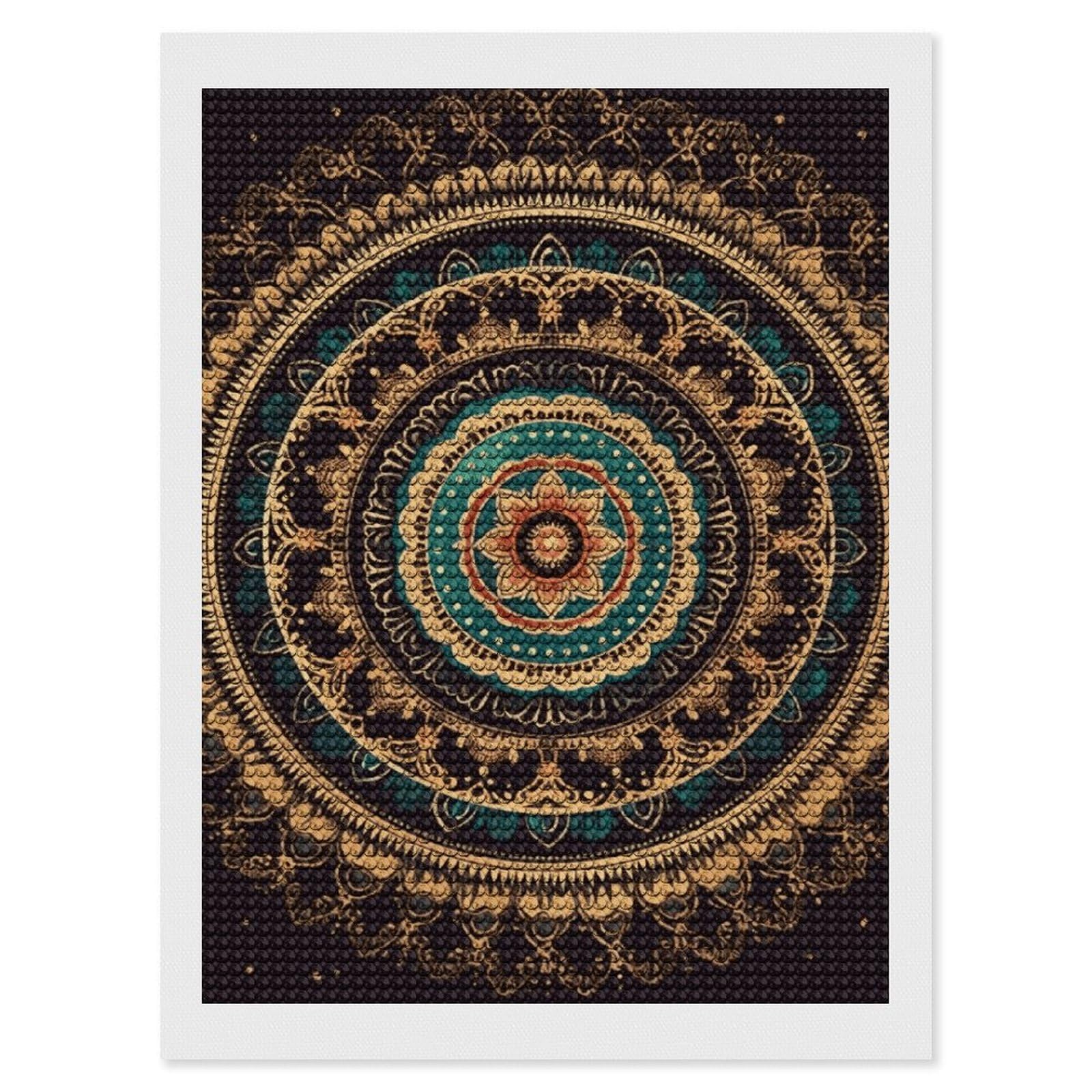 NONHAI Diamond Painting Kits for Adults - DIY Diamond Art Kits for Beginners - Full 5D Paint Drill Diamond Dots Paintings- Mandala Diamonds Pictures Gem Art and Craft Wall Decor 12"x16"