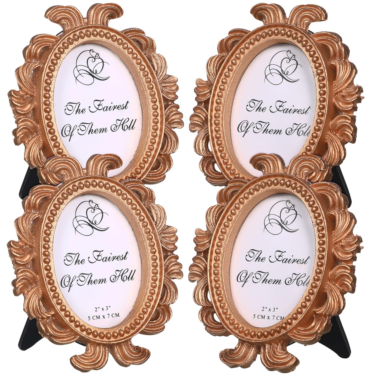 KERYBW Mini Cornici Vintage in Resina Artificiale, 10 Pezzi Cornici Barocche Dorate, per Foto Incorniciate, Decorazione da Parete, Cover per Telefono Fai-da-Te