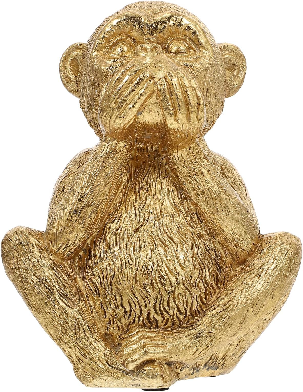 Hemoton Resin Monkey Figurine Hear No Evil See No Evil Statue for Home and Office Decor Desktop Ornament Collectible Gift for Lovers
