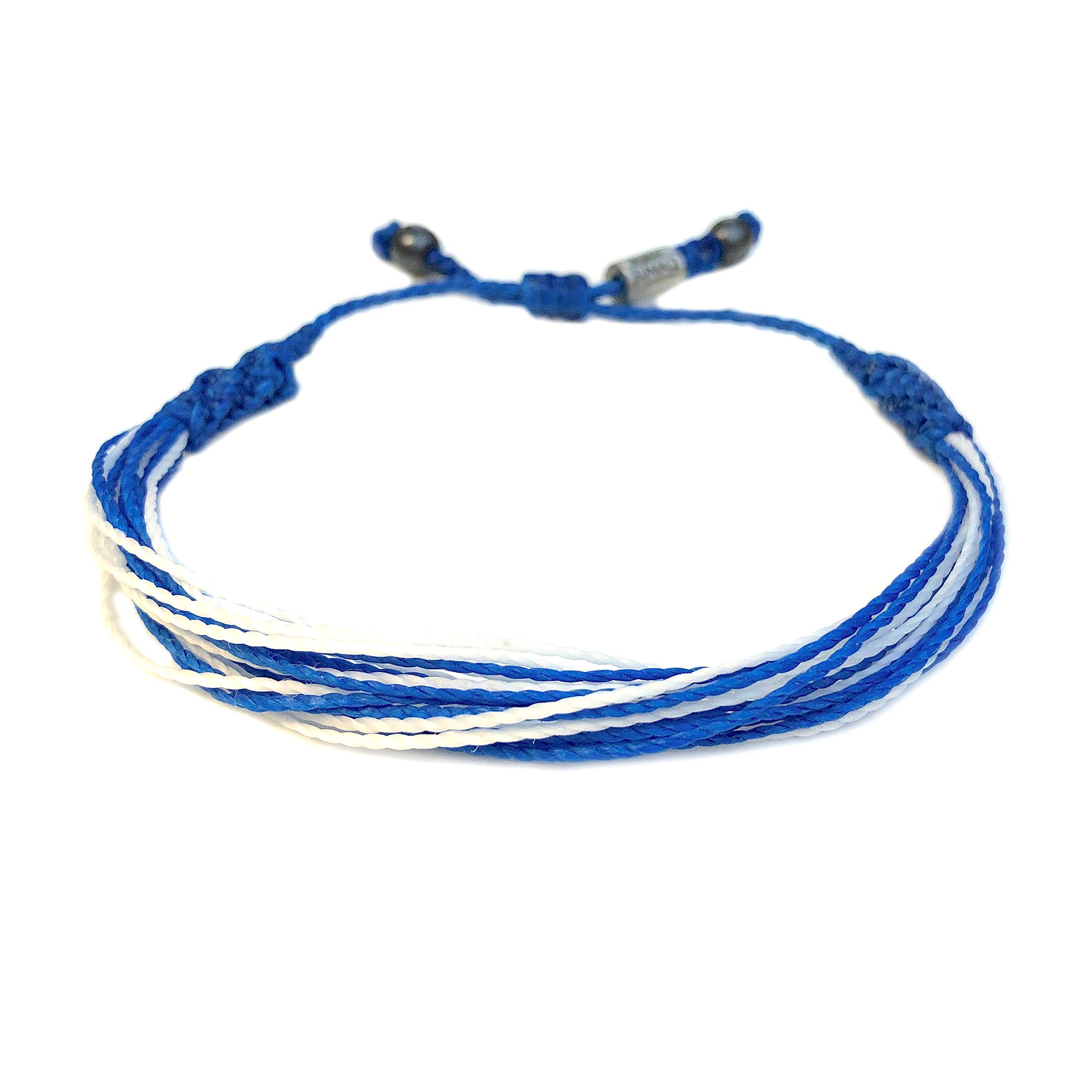 ALS Awareness Bracelet Blue and White Bracelet for Teen Cancer Lou Gehrig's Disease and Other Motor Neuron Diseases by RUMI SUMAQ Jewelry