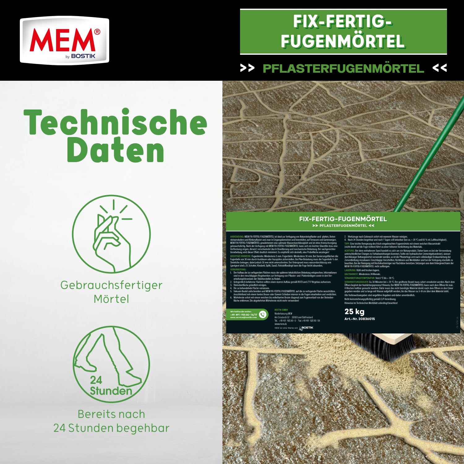 MEM Fix & Fertig Enduit de jointement, sable, pas de fourmis, keine pfützen, pas de U