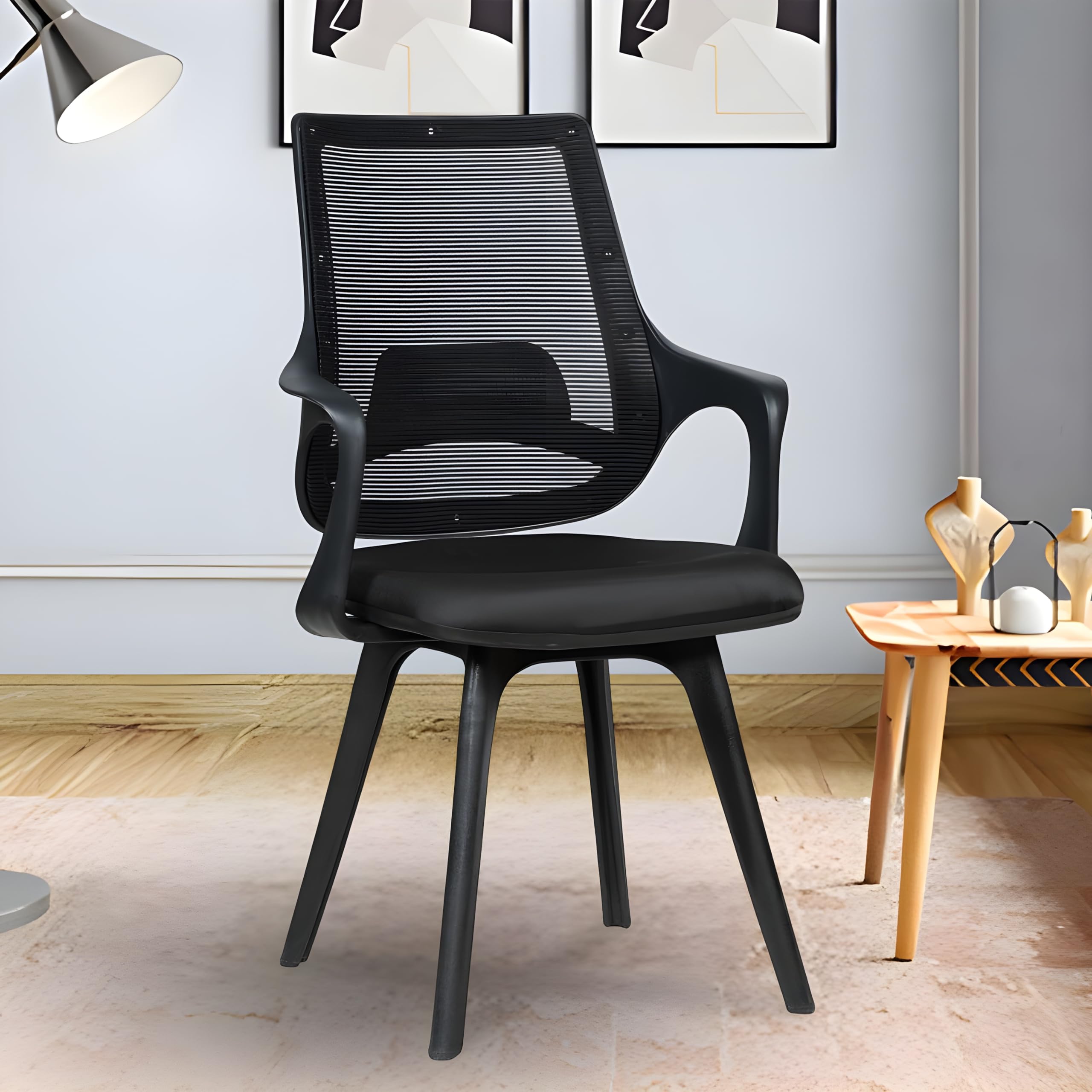 MRC EXECUTIVE CHAIRS ALWAYS INSPIRING MORE Mono Mesh Mid-Back Ergonomic Office Chair| Visitor Chair| Study Chair |Computer Chair | Work from Home (Mono Fixed, Black)