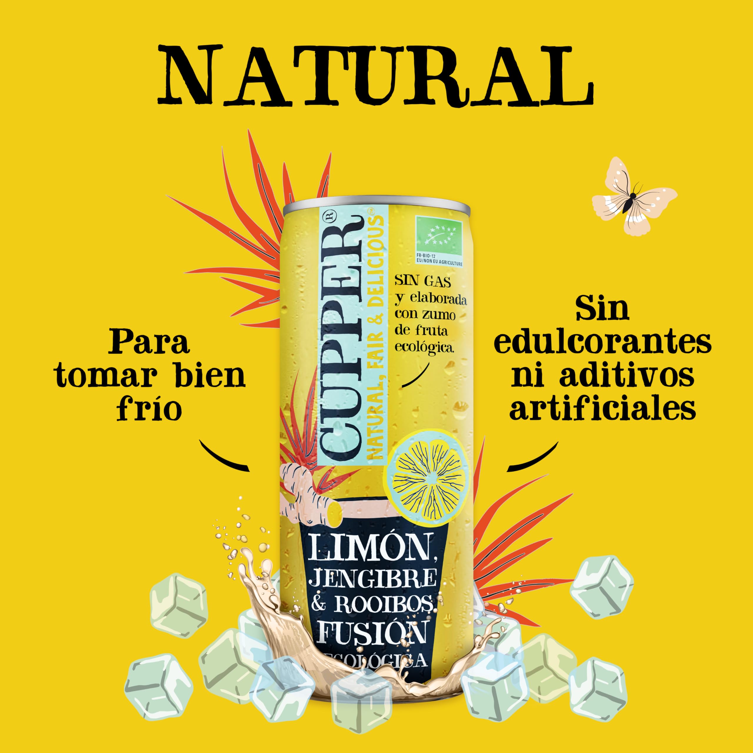 CUPPER BEBIDA DE JENGIBRE, LIMON Y ROOIBOS, 250 ml
