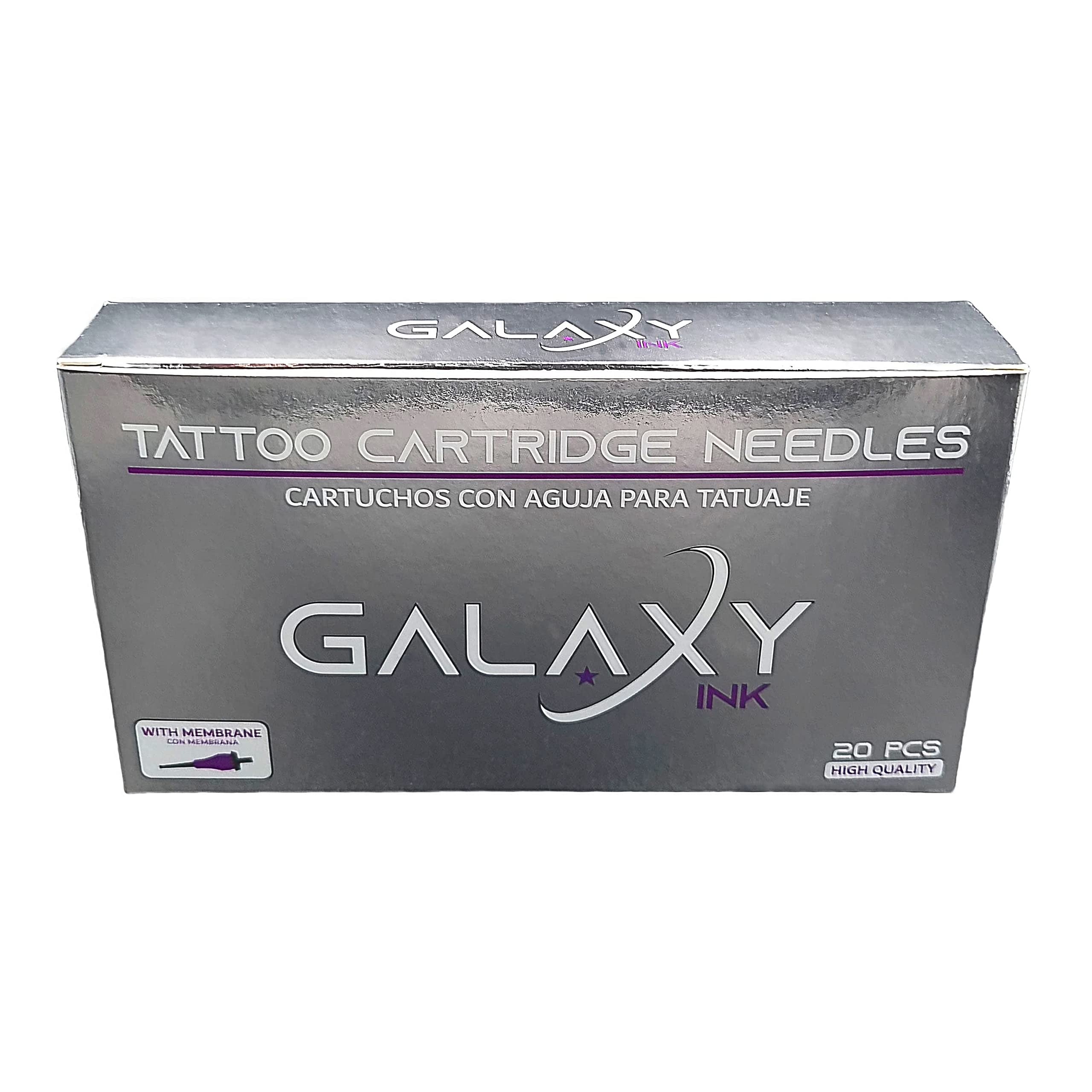 GALAXY INK - Cartucho 3 ROUND LINER (0.30mm) para tatuaje - Caja 20 unidades