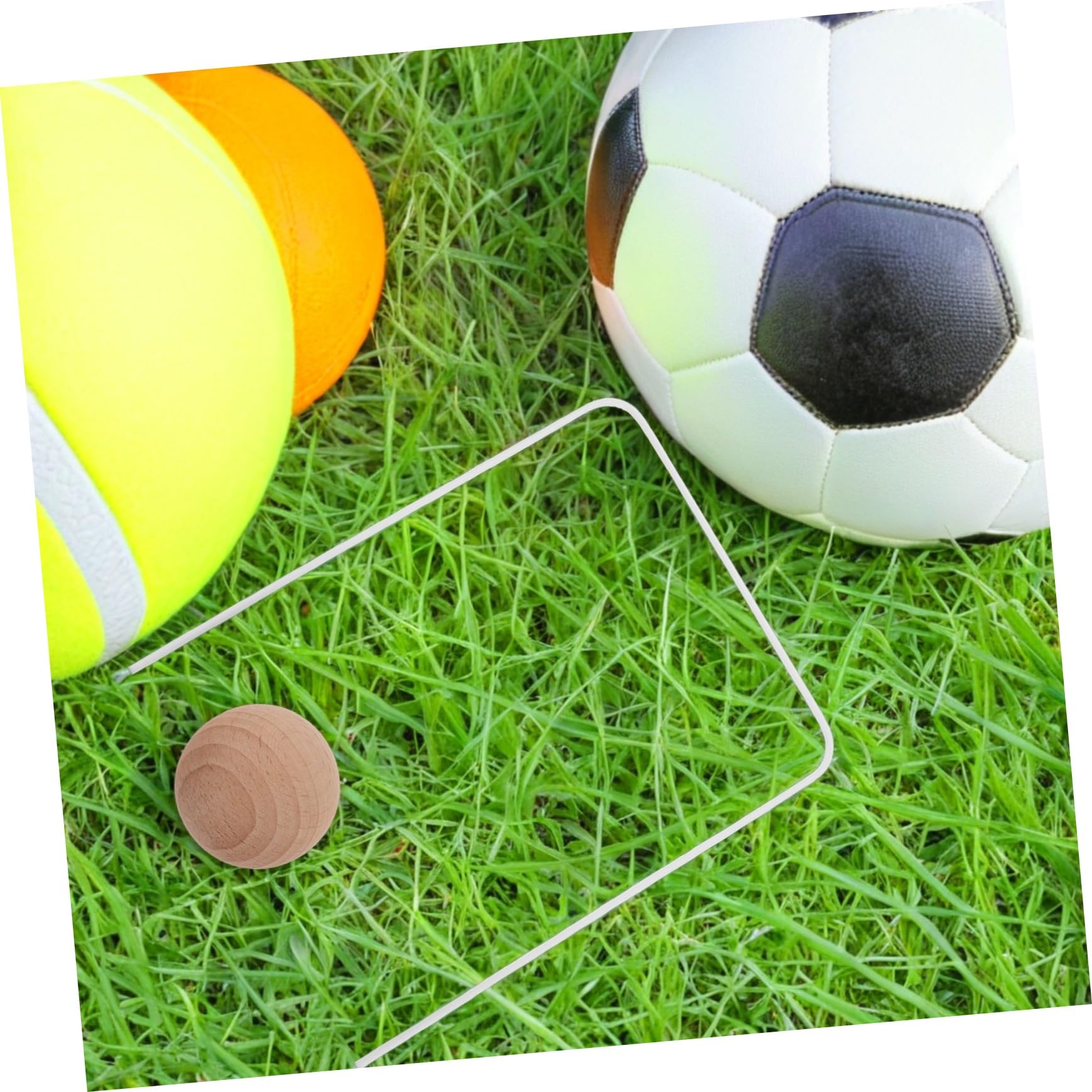 Didiseaon Set de Croquet Infantil 1 Juego con Bolas de Madera y Portillos