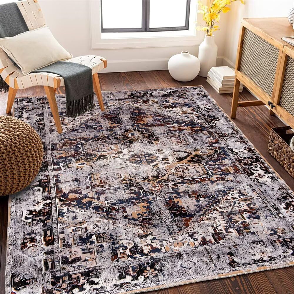 Tapis de salon doux anti-tache et durable pour un entretien facile