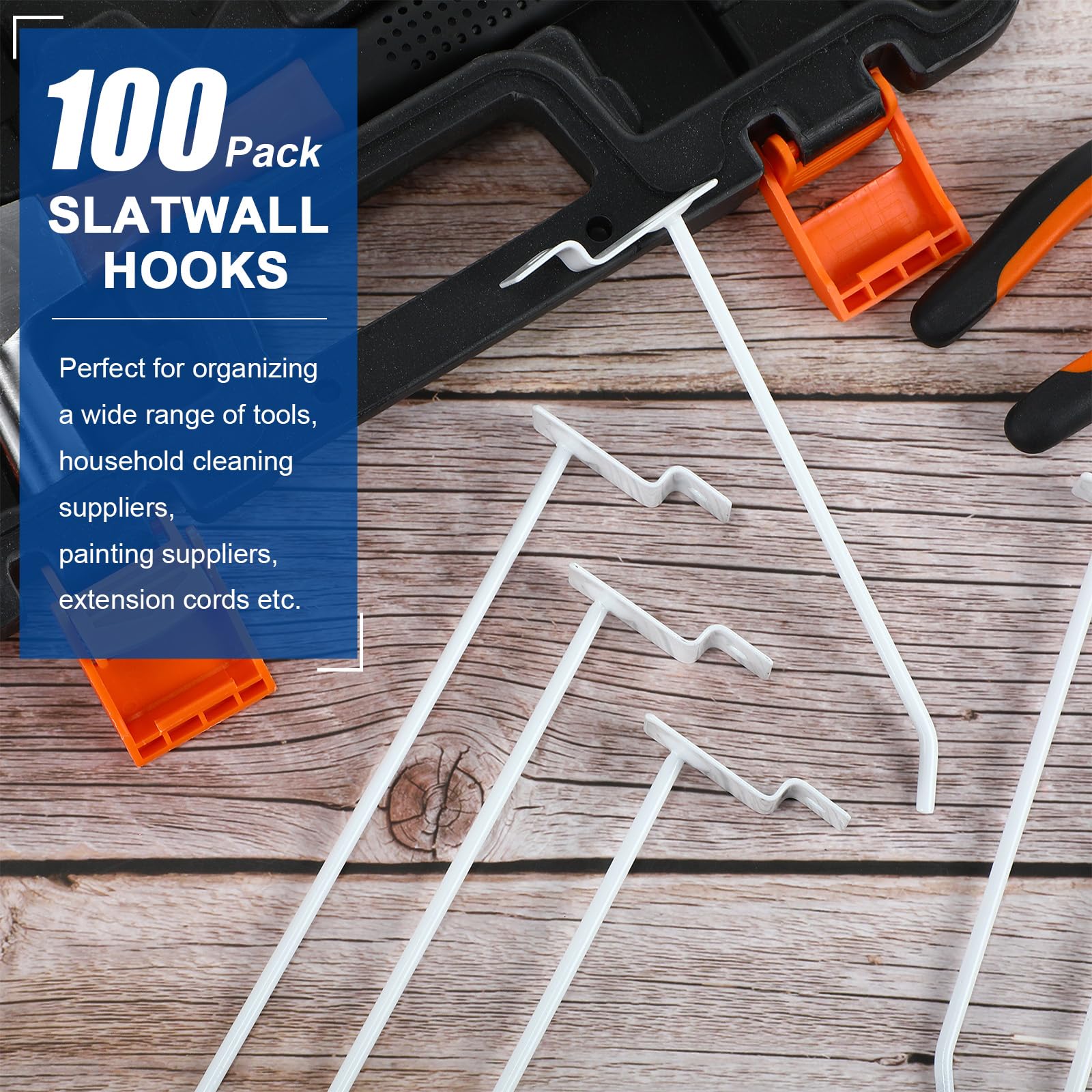 Moxweyeni Lot De 100 Crochets De Suspension Robustes En Métal Argenté