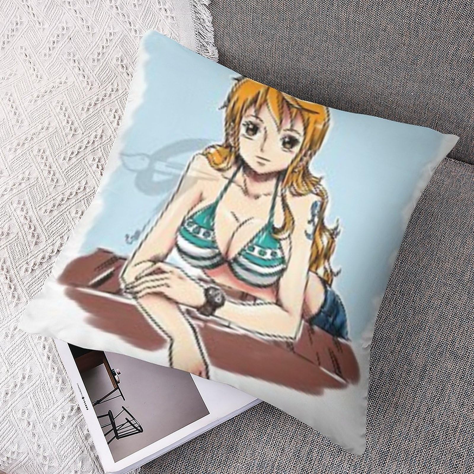 Amazon｜ワンピース ナミ (5) 抱き枕カバー クッションカバー 人気