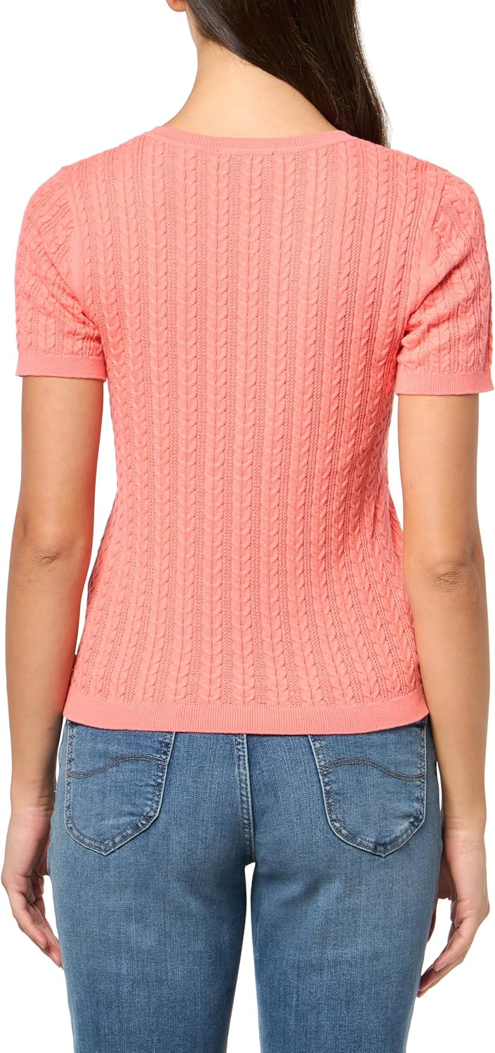 Nautica Women's Solid V-Neck Short Sleeve T-Shirt - Image 2