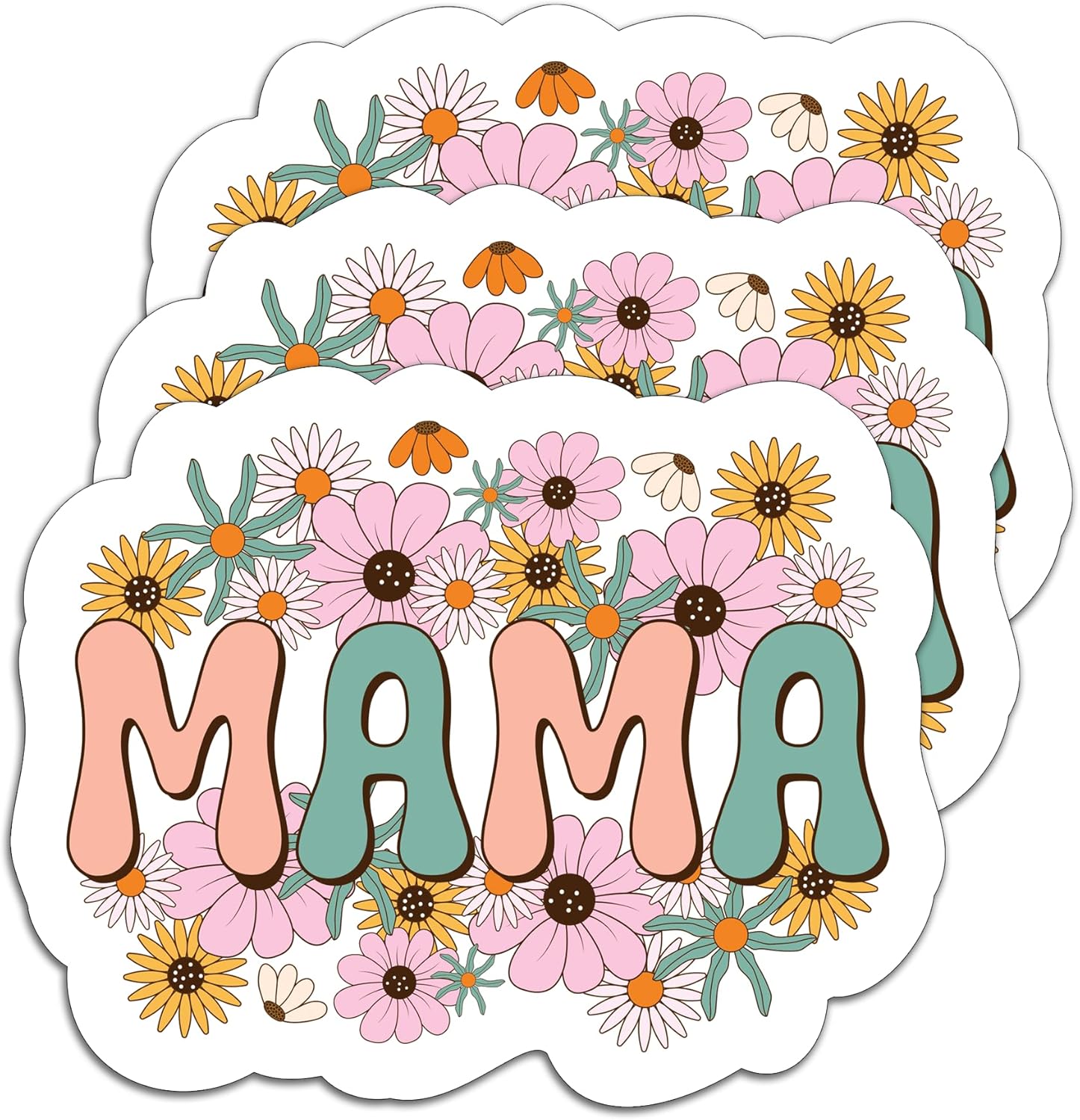 Amazon.com: (3Pcs) Beautiful Mama Sticker Mama Decals Mom Stickers ...