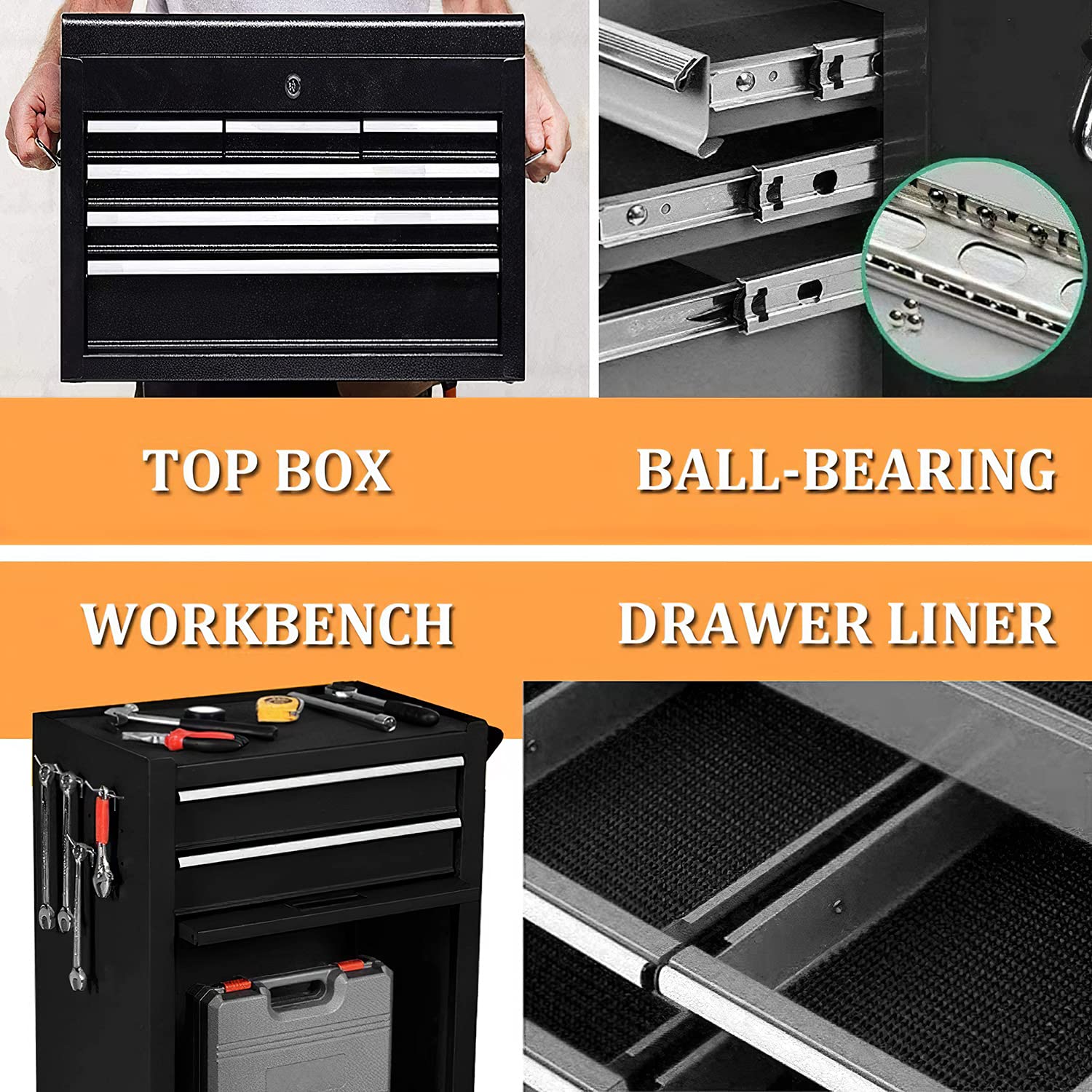 Buy 8Drawer Big Rolling Tool Chest Organizers,Removable Tool Storage