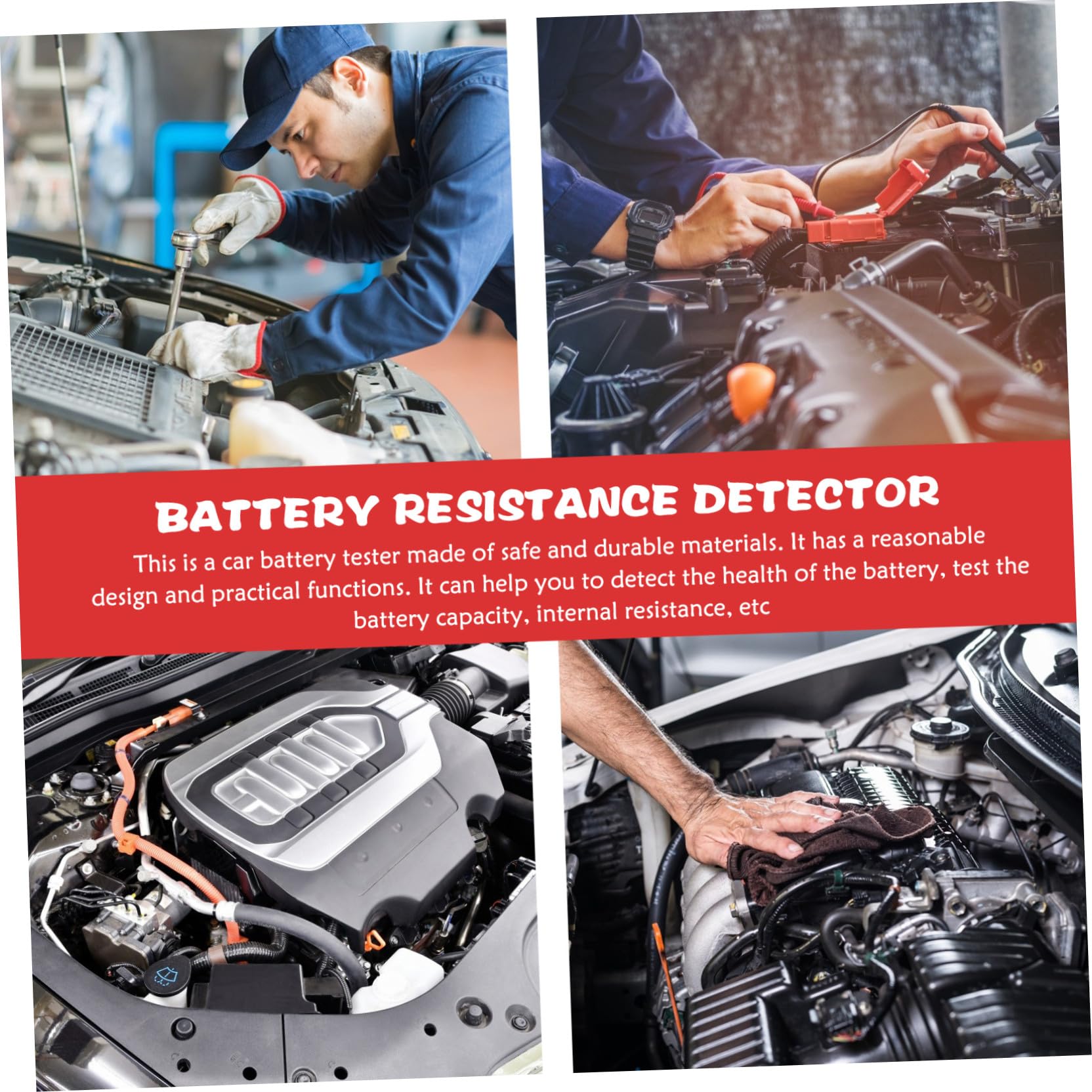 Tester per Batteria Auto 12v 2, 4 Pollici Nero Misura Resistenza | Strumento per Veicoli 12v, Abs ed Elettronica, Rileva stato Livello di Carica, 1 Pezzo