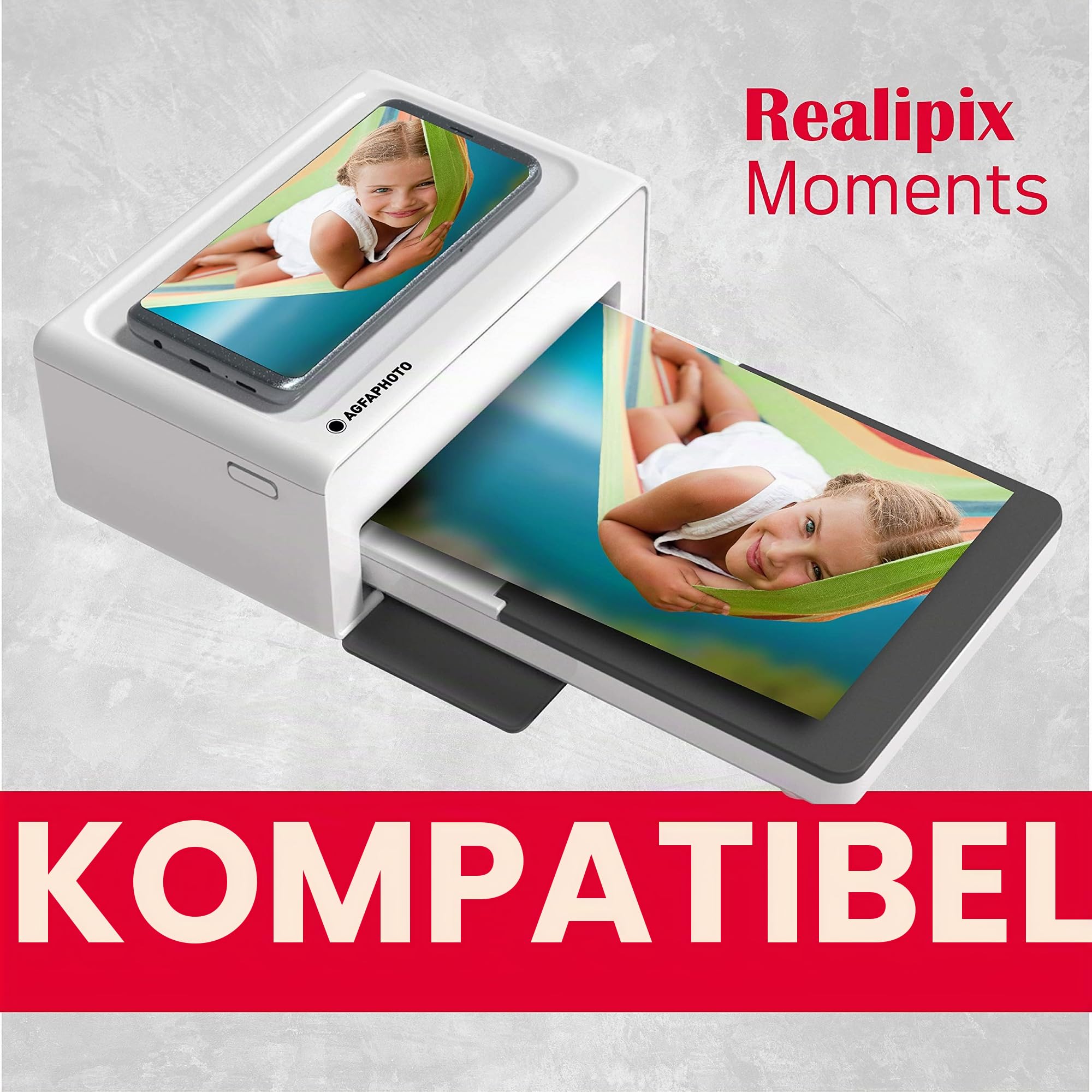 AGFA Photo - Kartusche und Papier, 40 Fotos, Format 10 x 15 cm, AMOC, kompatibel mit AGFA Photo Realipix Moments und Kodak PD450, PD480 und PD450WIFI 80