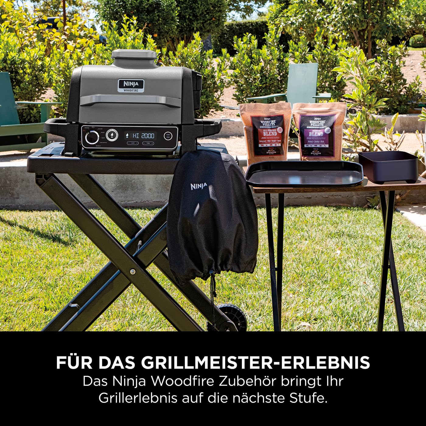 Ninja Woodfire Plancha [XSKGRIDPLTEUK] Offizielles Ninja Zubehör, Antihaftbeschichtung, Black, 28 x 5.4 x 37.2 cm