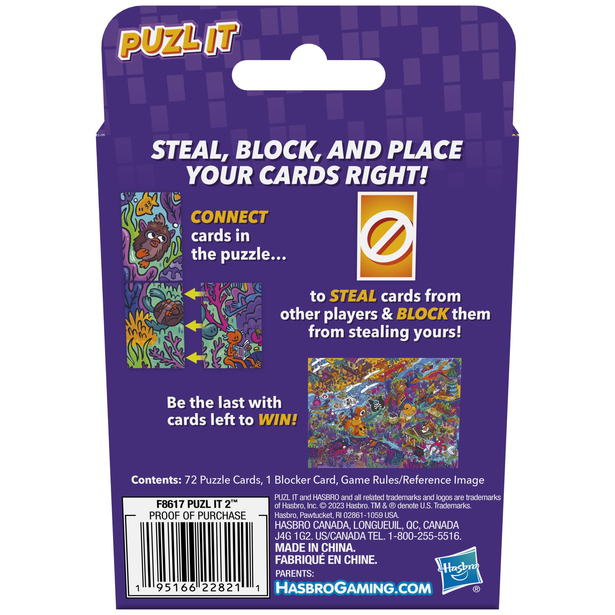 Hasbro Puzl It Game: Aqua Adventure, Competitive Puzzle Card