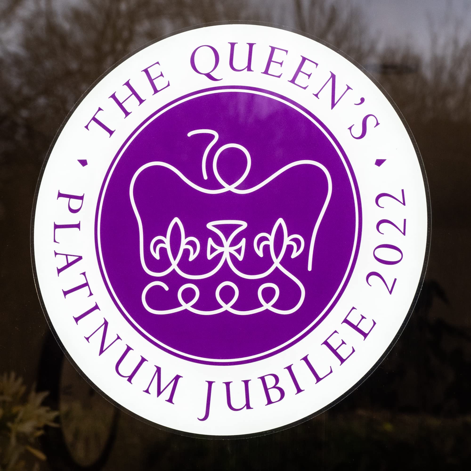 Buy Queens Jubilee 2022 Decorations Window Sticker for Glass Official