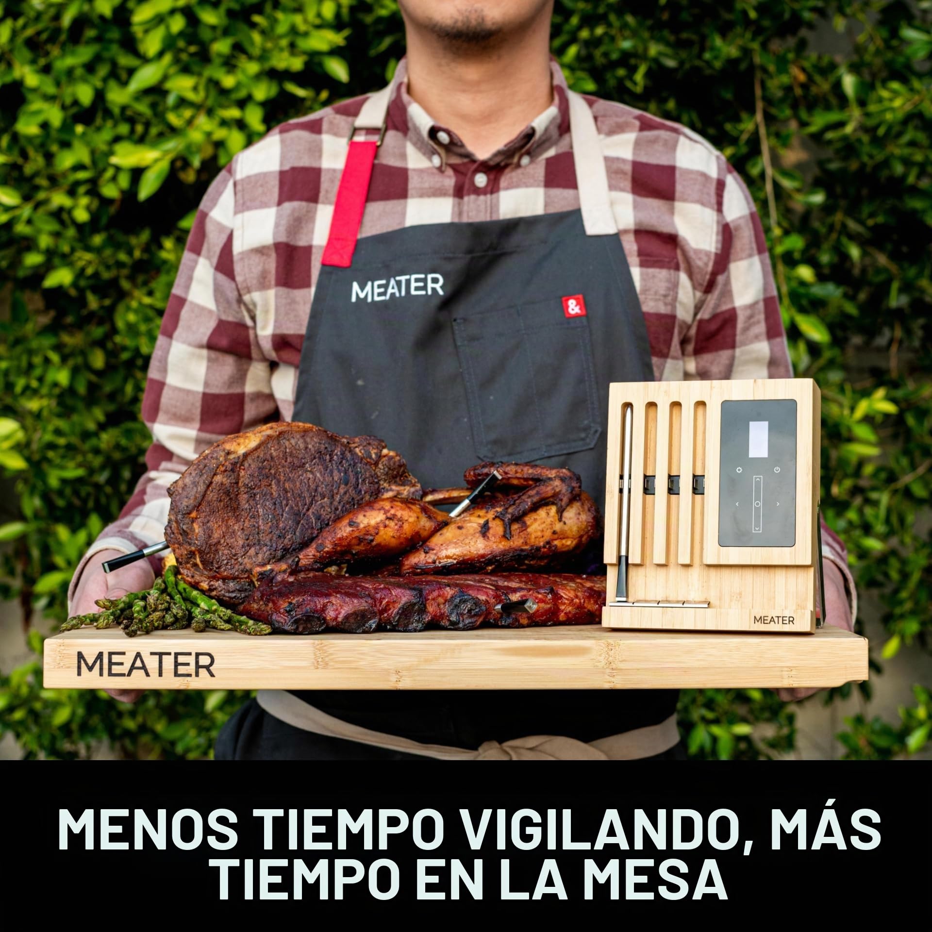 MEATER Block | Termómetro inalámbrico inteligente para carne para el horno, parrilla de cocina, barbacoa, ahumador, asador con Bluetooth y conectividad digital WiFi