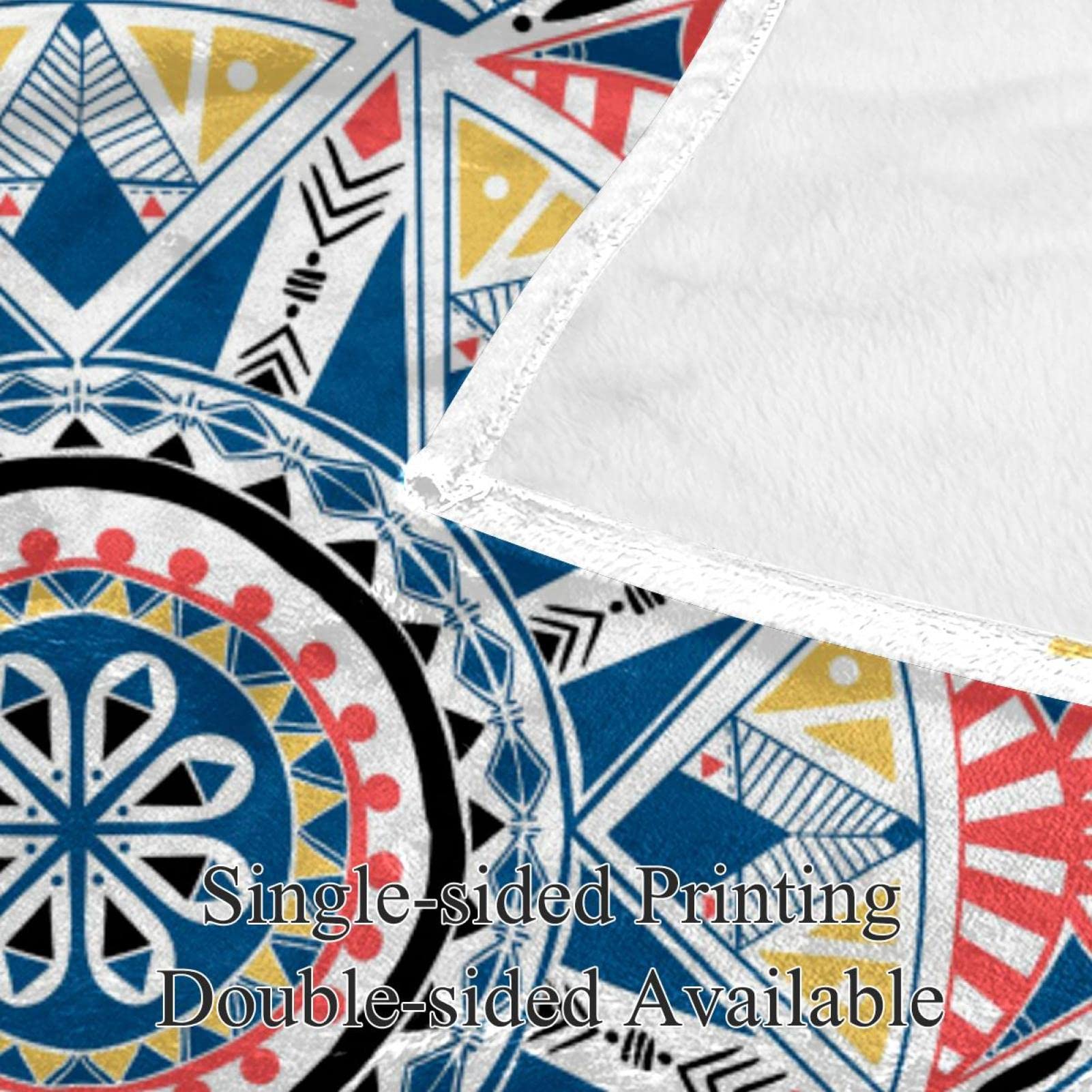 Coperta in pile per divano, divano o letto, accoglienti e morbide, stile indiano mandala boemia floreale