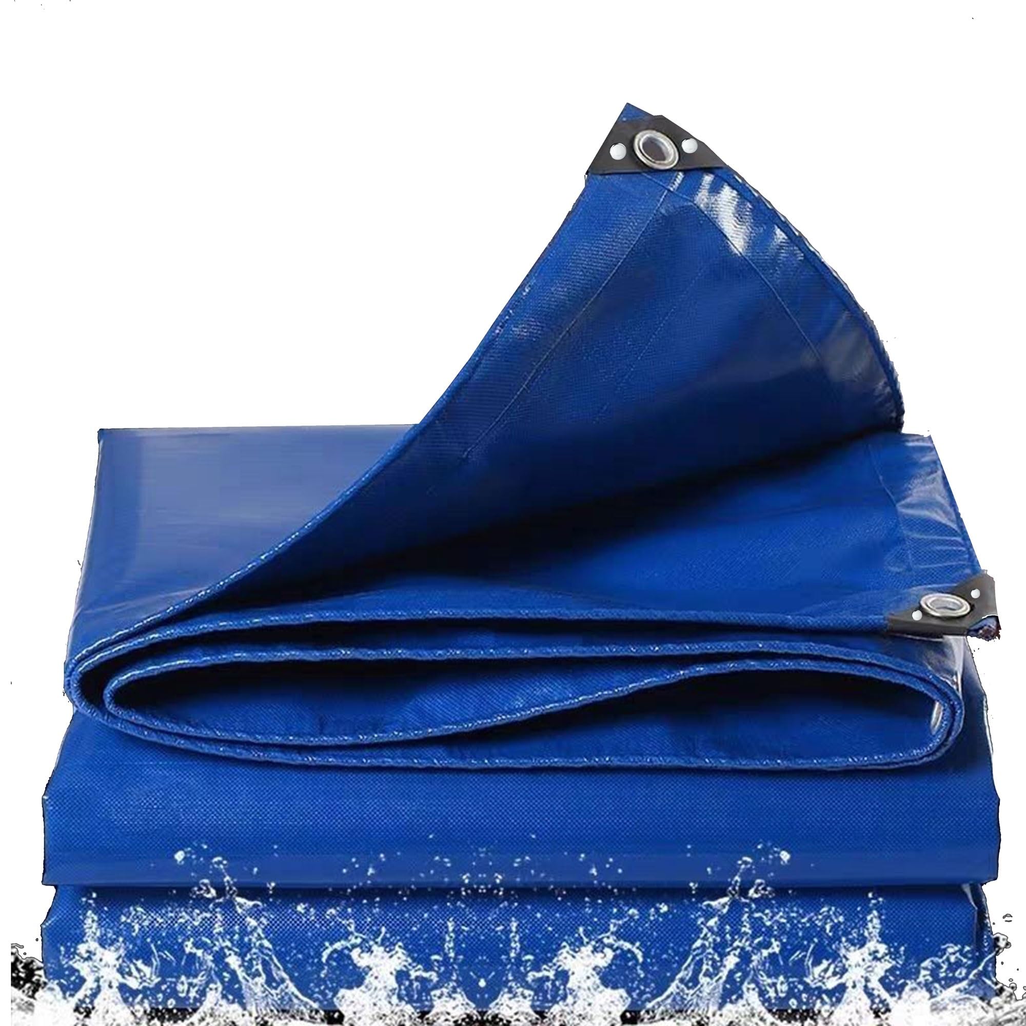 Telone impermeabile 2,5 x 7 m, 520 g/m², in PVC, multiuso, leggero, resistente alle intemperie, resistente, blu, ideale per camion e attrezzature da campeggio.