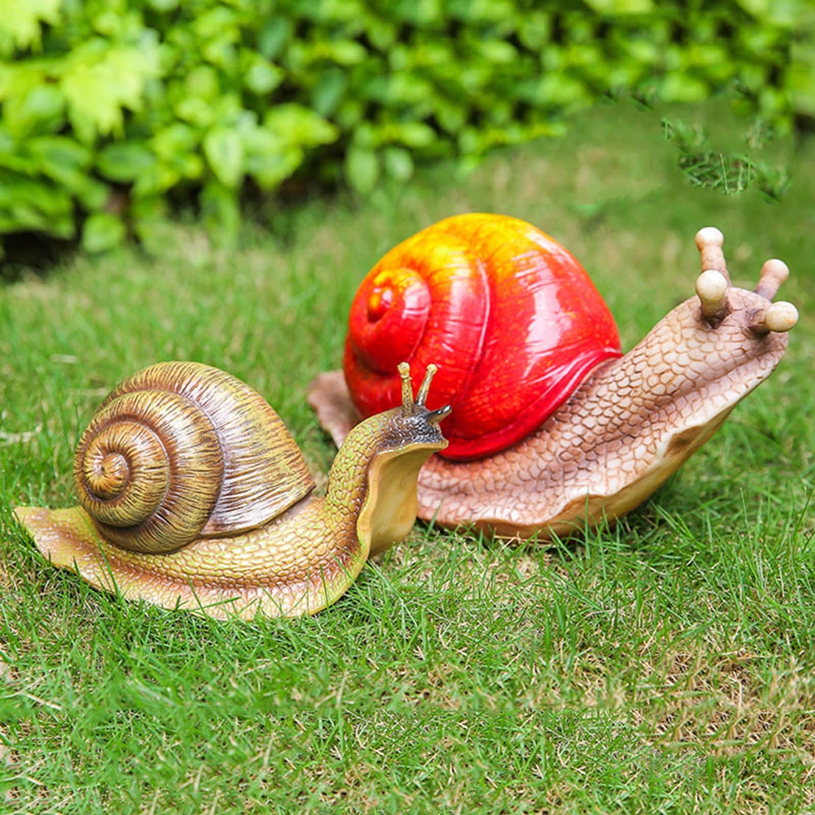 Gartenstatue, Simulationsschneckenfigur, wasserdichte Harzstatue, Mikro-Landschaftsdekorationen, Garten, Rasen, Hof, Kunstdekoration, C(