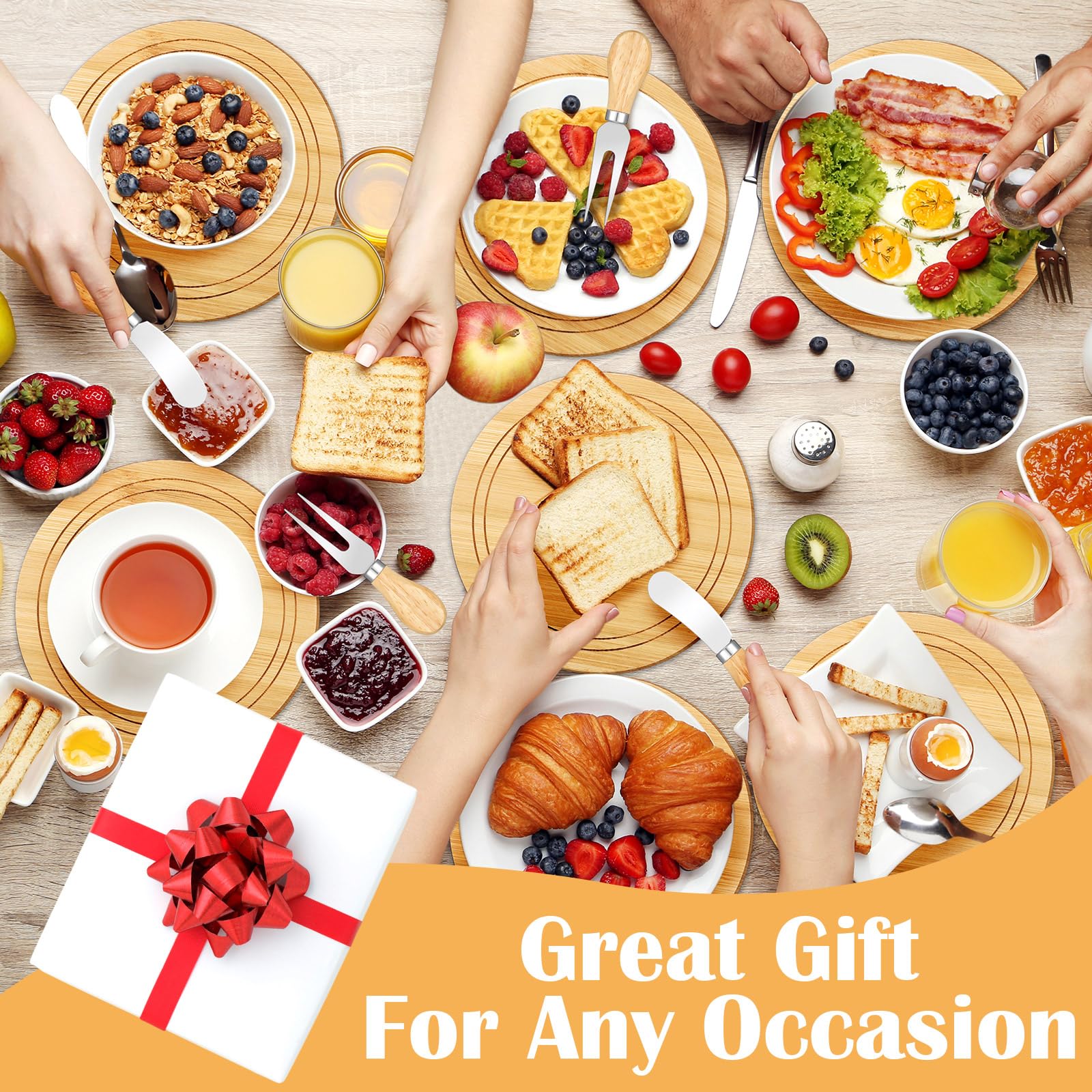 50 Set Bridal Shower Party Favors Wooden Square Cheese Board Gift Set