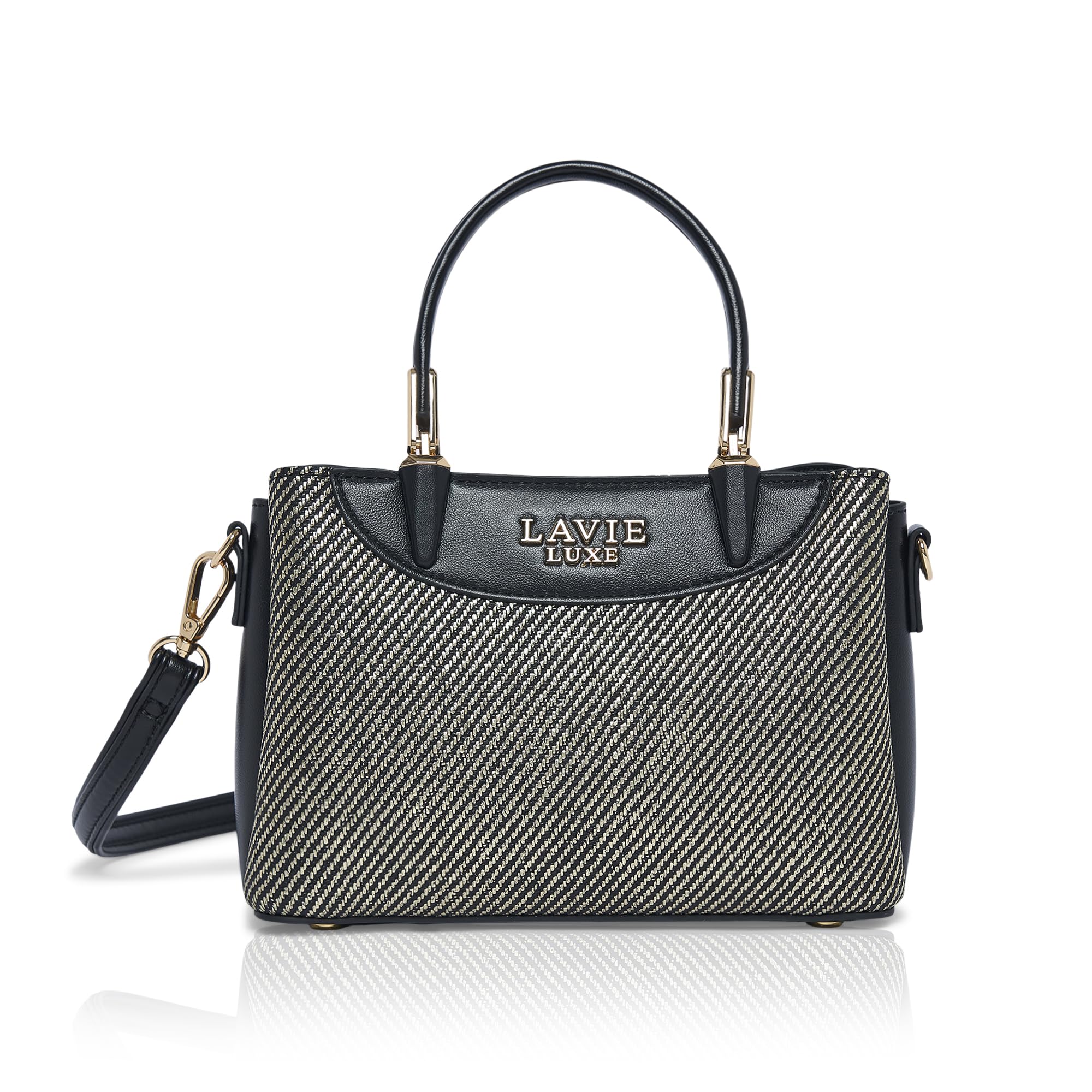 lavie luxe Women's Glam Bella 3 Comparment Tote Handbag | Tote Bag For Work | Ladies Purse | Stylish Shoulder Bag | Gift For Women-picture-27