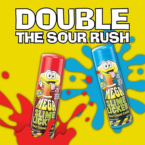 Miniatura 9 de Toxic Waste Slime Licker Squeeze Sour Candy  Pantalla de 12 unidades  con sabores de Razz Azul, Cereza y Manzana Verde  Tubos de 2.47 oz