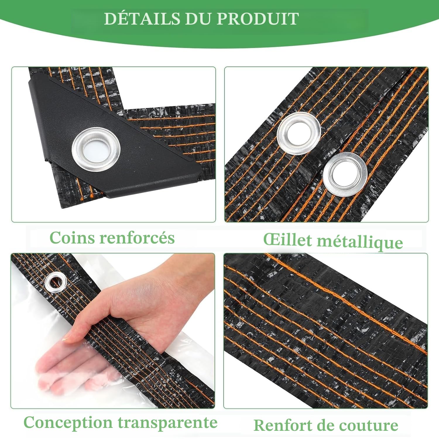 Bâche Transparente avec Anneaux gravés, 2,5 x 3 m, imperméable, en PVC, pour extérieur, bâche de terrasse, bâche de Construction pour Meubles de Jardin, Plantes, Serre, nichoir pour Chien, Toit