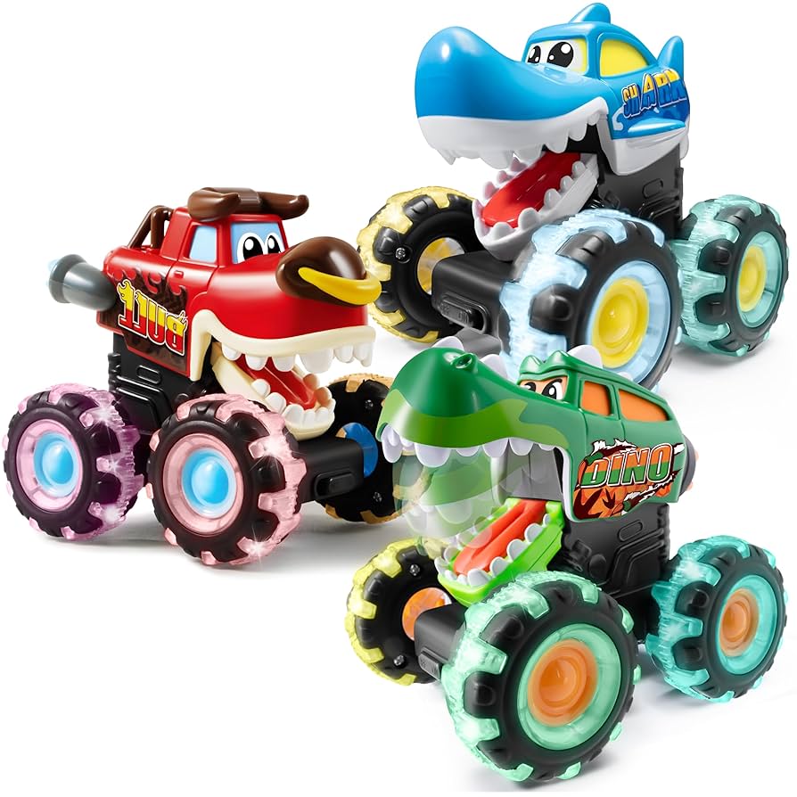 Amazon.com: JOYIN 3 Pack Monster Truck Toy - Motion