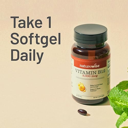 Miniatura 9 de NatureWise Vitamina B12 3000 mcg  Extra fuerte  Suplemento para apoyar los niveles de energía, claridad mental, salud del sistema nervioso  Fácil de