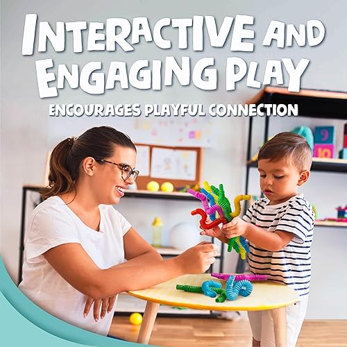 Vista 13 de BUNMO Tubos Pop – Juguetes sensoriales – Juguetes Fidget – Juego imaginativo y estimulante aprendizaje creativo – Horas de diversión para los niños