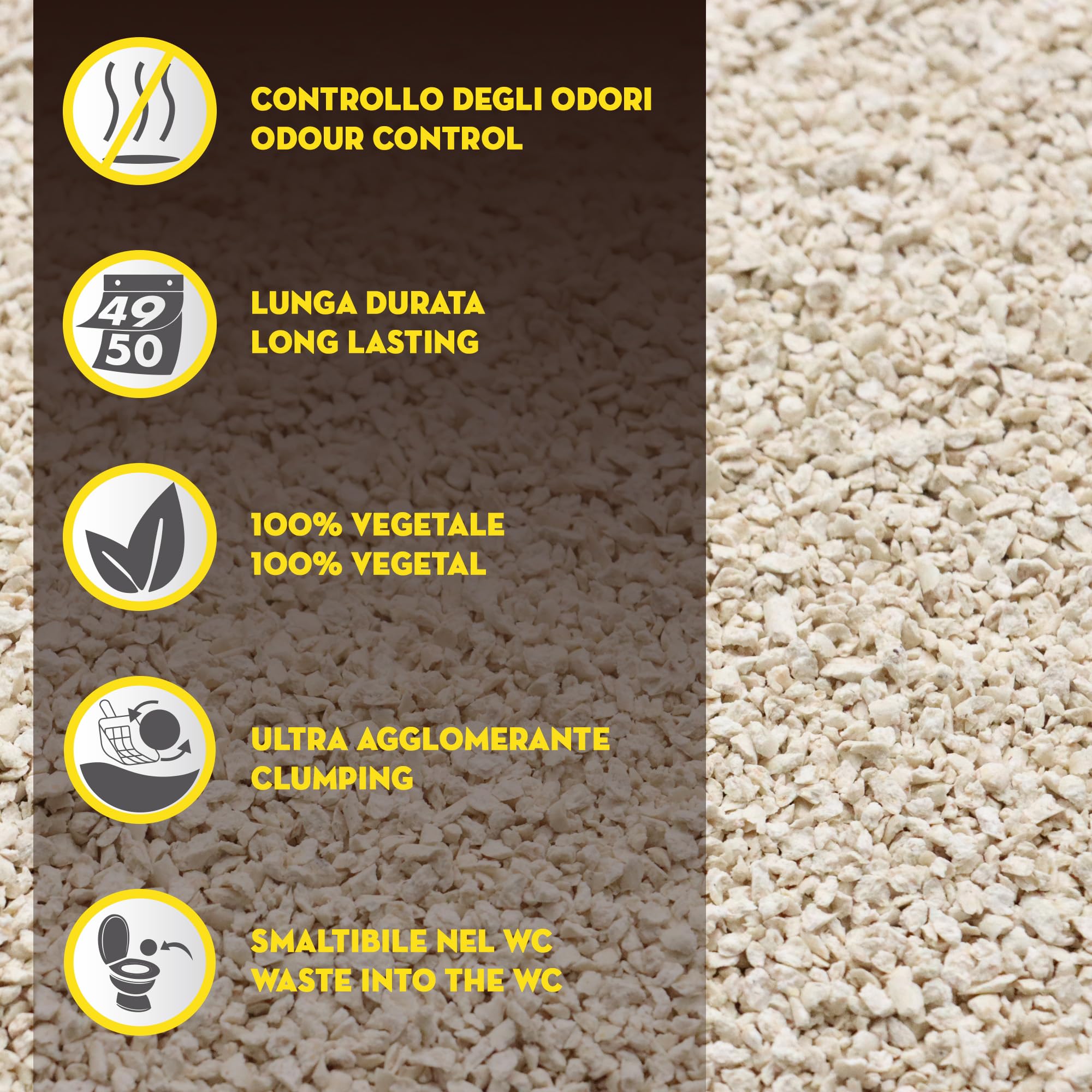 Croci Lettiera Tofu Clean 10L - Lettiera Gatti agglomerante, Biodegradabile si getta nel WC, 100% vegetale, Sabbia Antiodore di lunga durata
