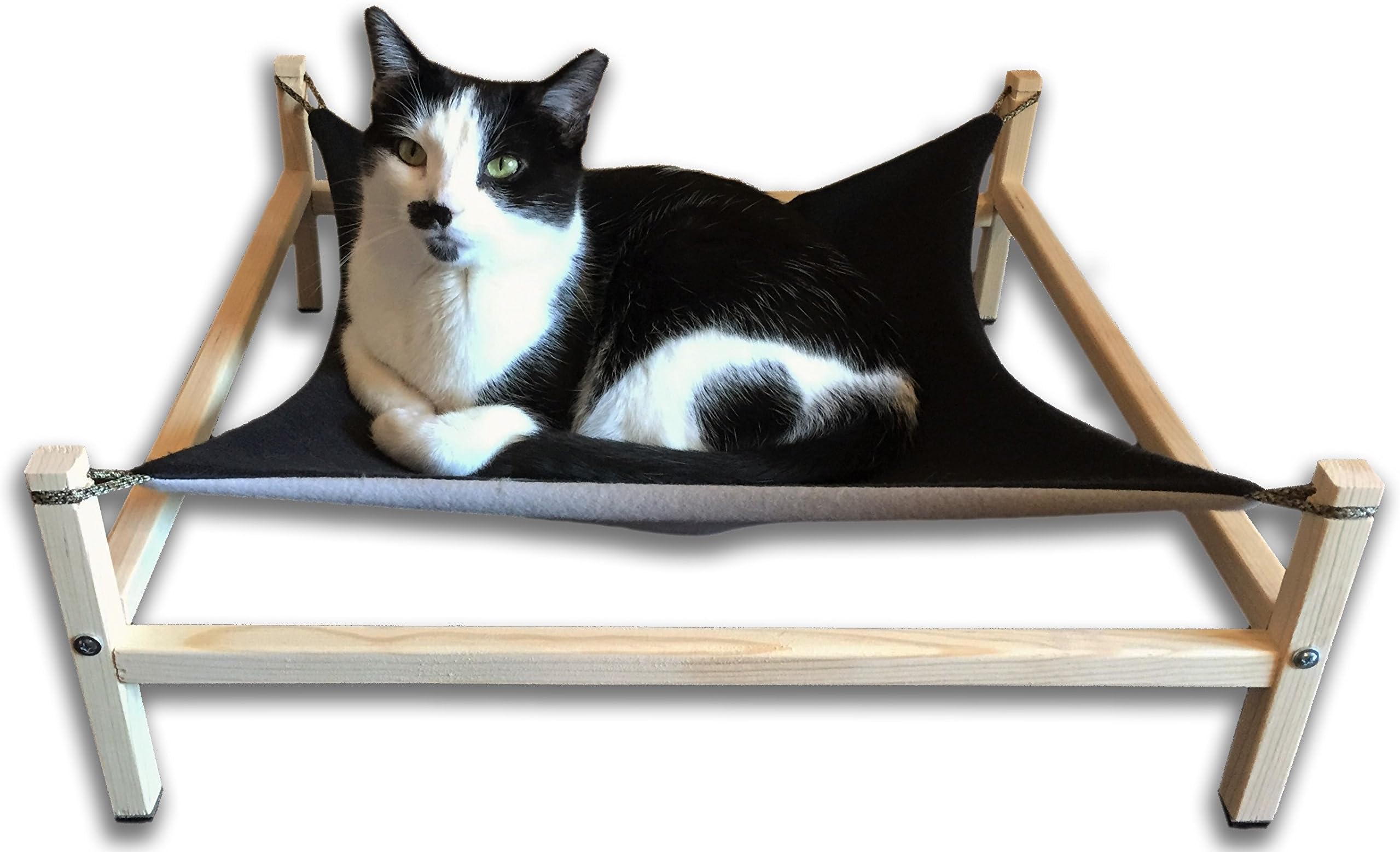 Suburban Cat Hammock with Solid Pine Wood Stand