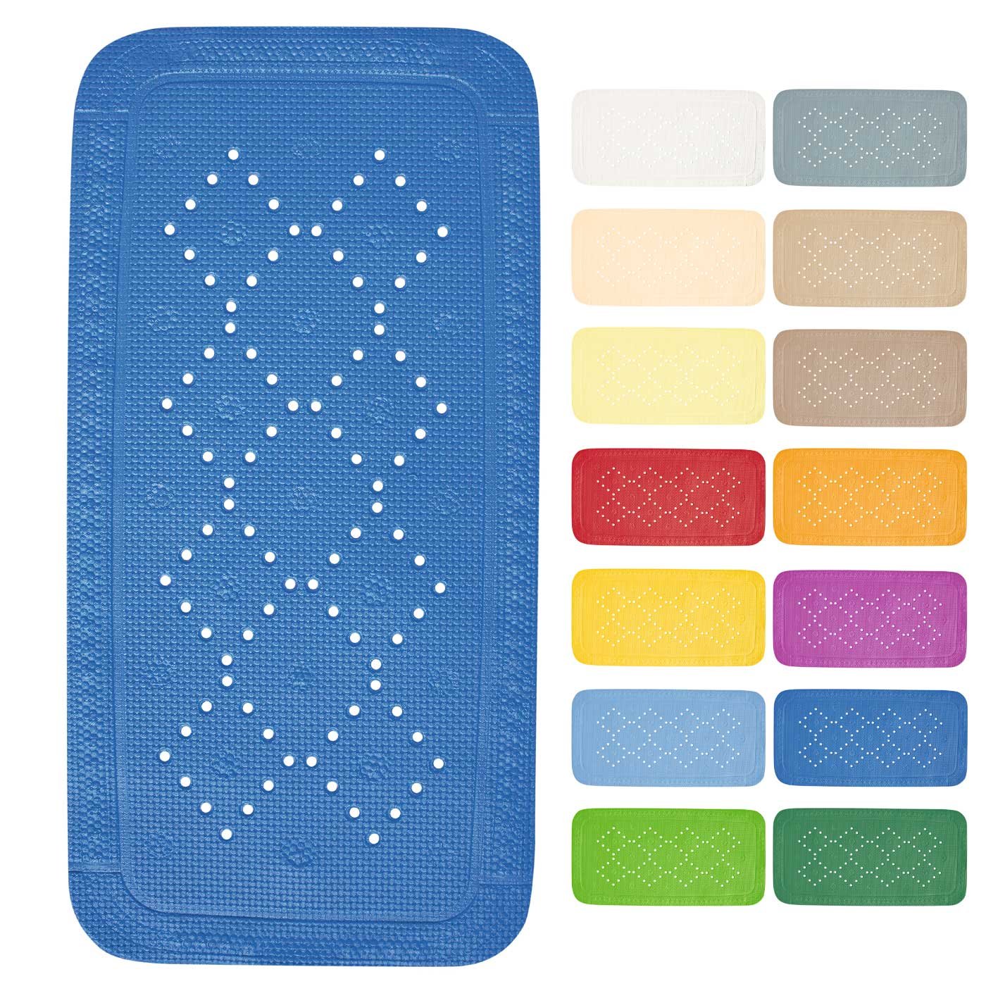 SPIRELLA Alaska Electric Blue Bath Safety Mat PVC Blue 71 cm x 36 cm