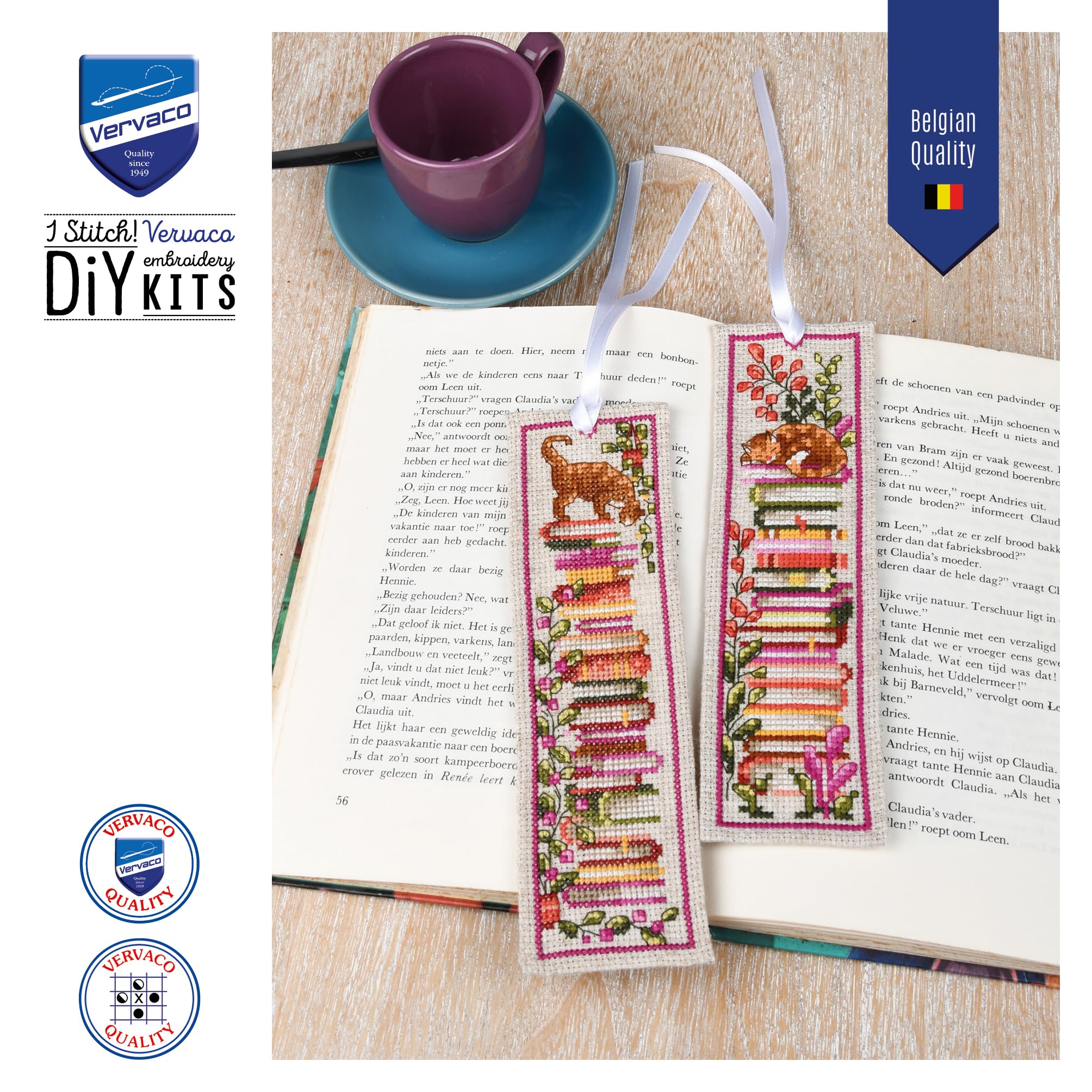 Creatif Adulte VERVACO De Point De Croix Compté Marque-Page DIY Creatif Adulte VERVACO De Point De Croix Compté Marque-Page DIY