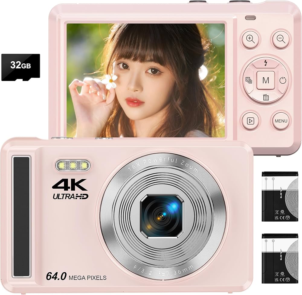 Amazon | デジカメ 4K 6400万画素 30FPS デジタルカメラ 16X