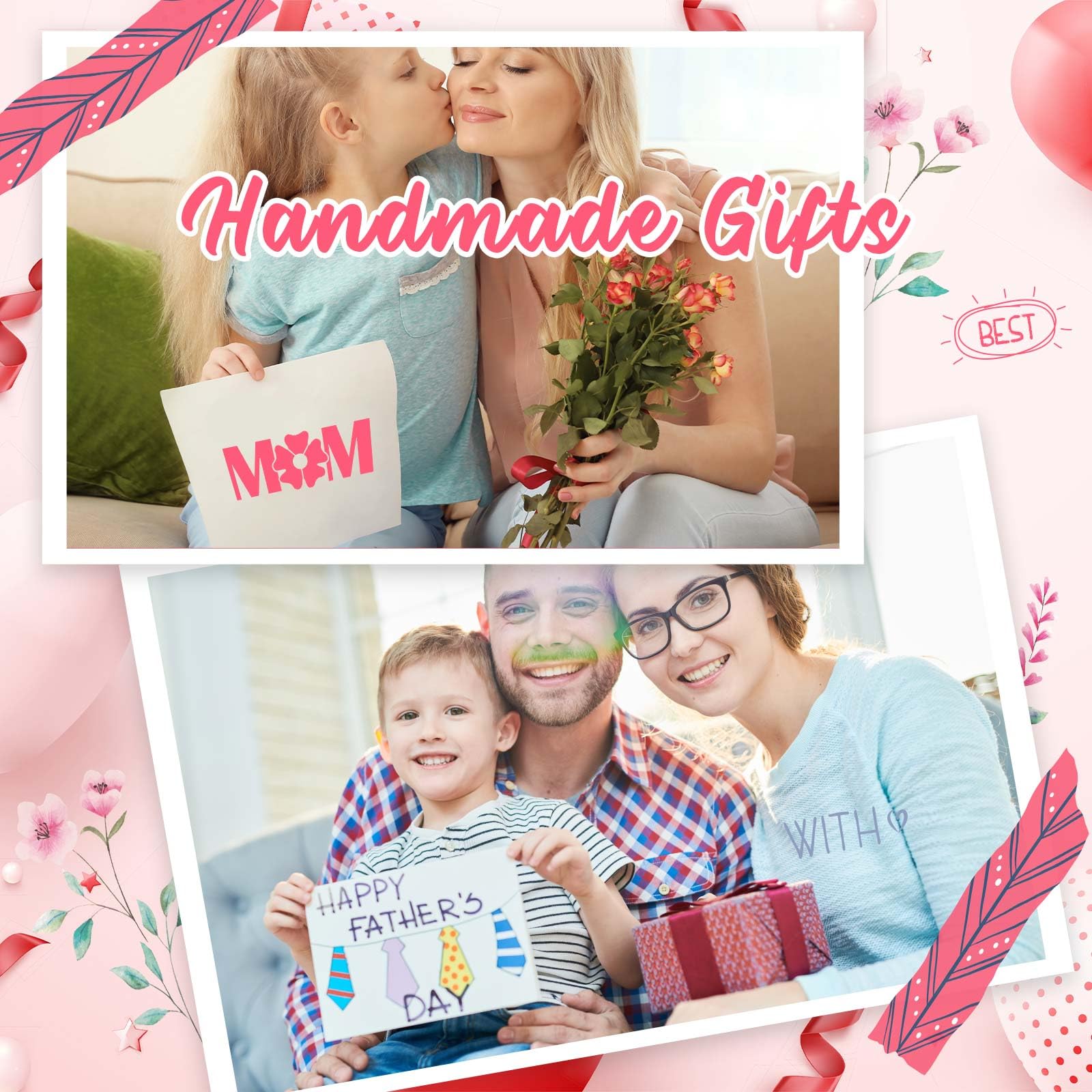 Snapklik.com : 24 Pcs Mom And Dad Stencil Set 8 X 8 Inch Plastic ...