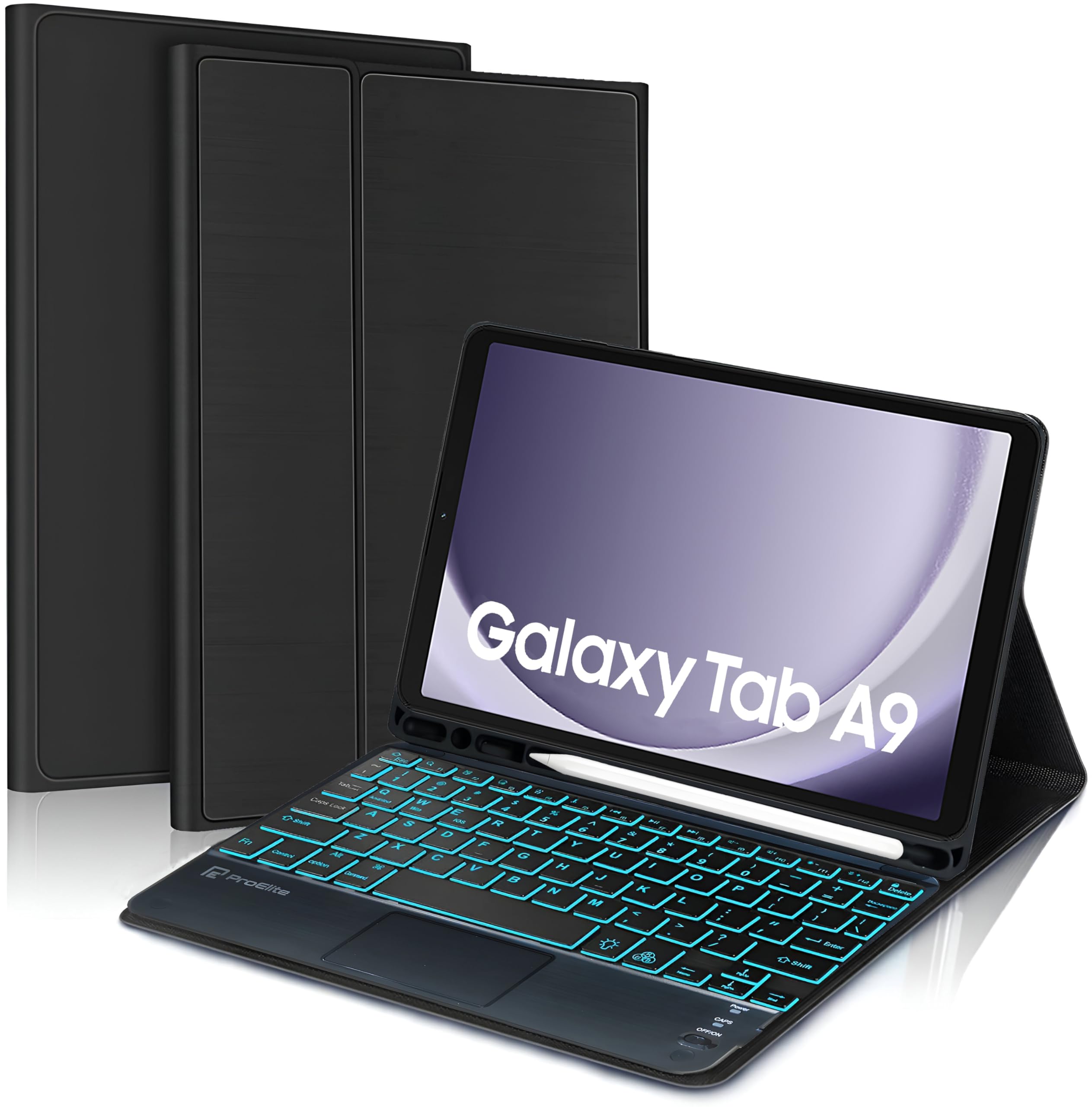 ProElite TouchPad Keyboard case for Samsung Galaxy Tab A9 8.7 inch with S Pen Holder, Magnetic Detachable Wireless Bluetooth TouchPad Keyboard Built-in 7-Colors Backlit, Black (B0CRHQRMLB) Amazon Price History, Amazon Price Tracker