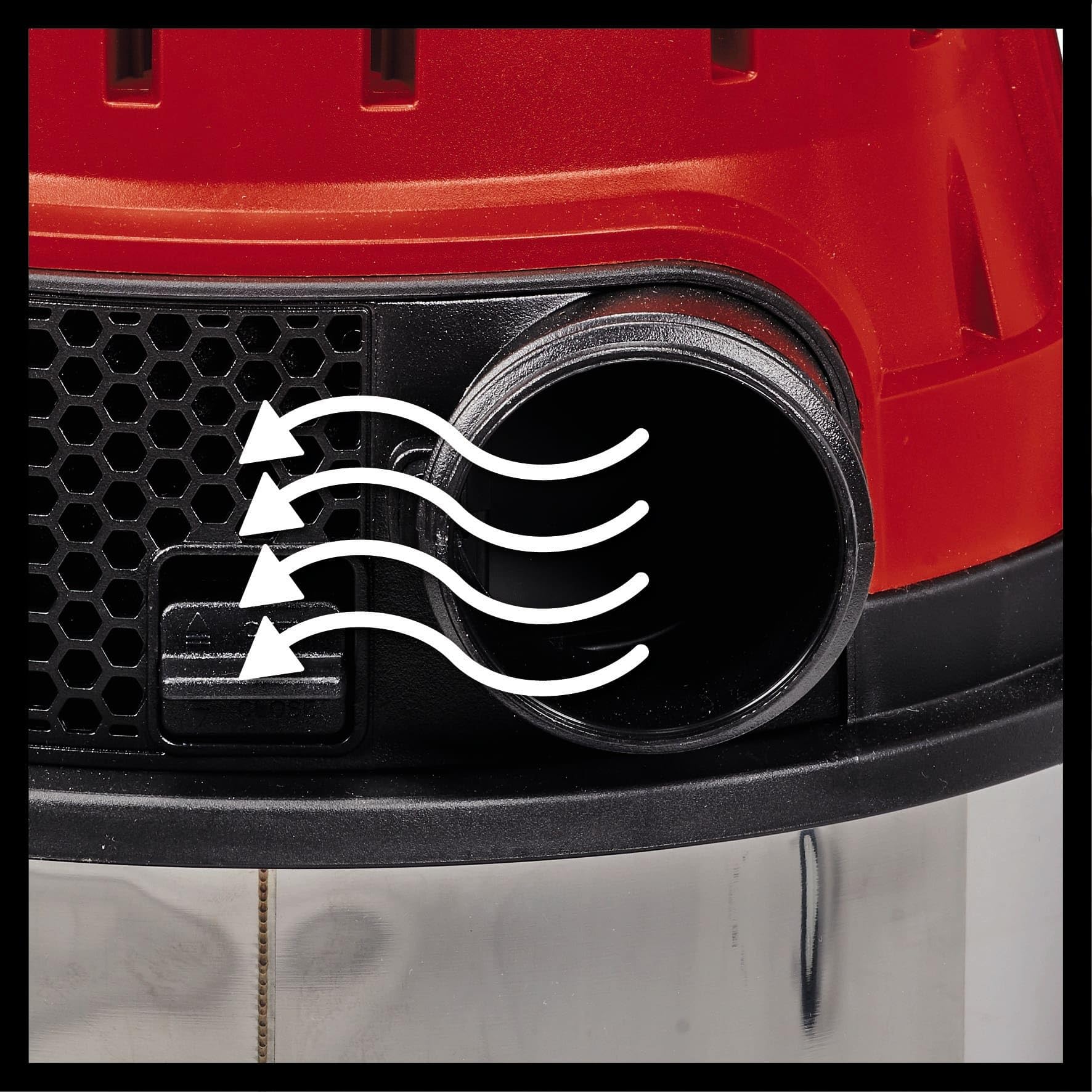 Einhell Te-Vc 2340 Odkurzacz Przemysłowy, Czerwony/Czarny/Srebrny, 40 l