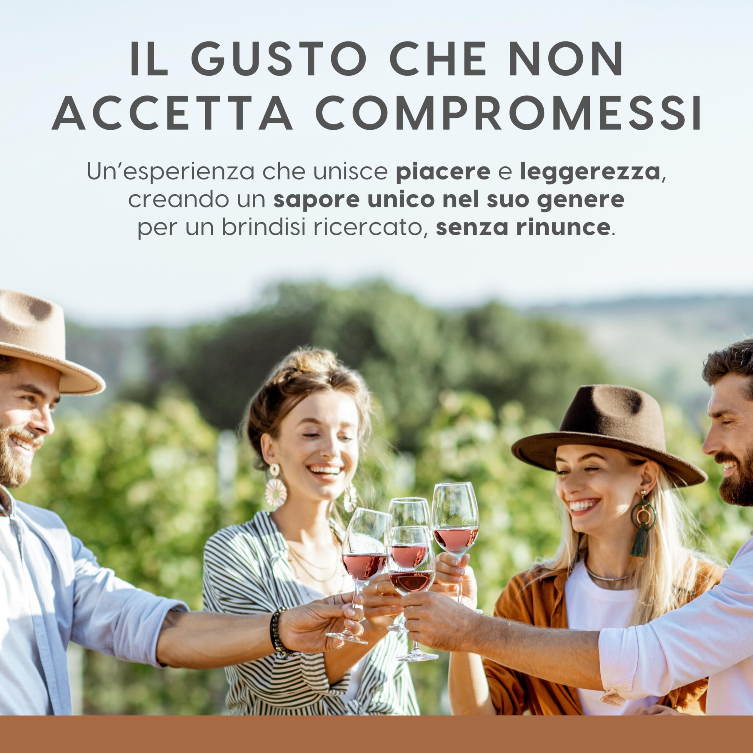 ALTERNATIVA Rosato Dry Frizzante Analcolico 0.0% - Bollicine Senza Alcol, Dealcolato Italiano - Ideale per Celebrazioni e Regali - Confezione da 6 Bottiglie da 750ml Alcool Free