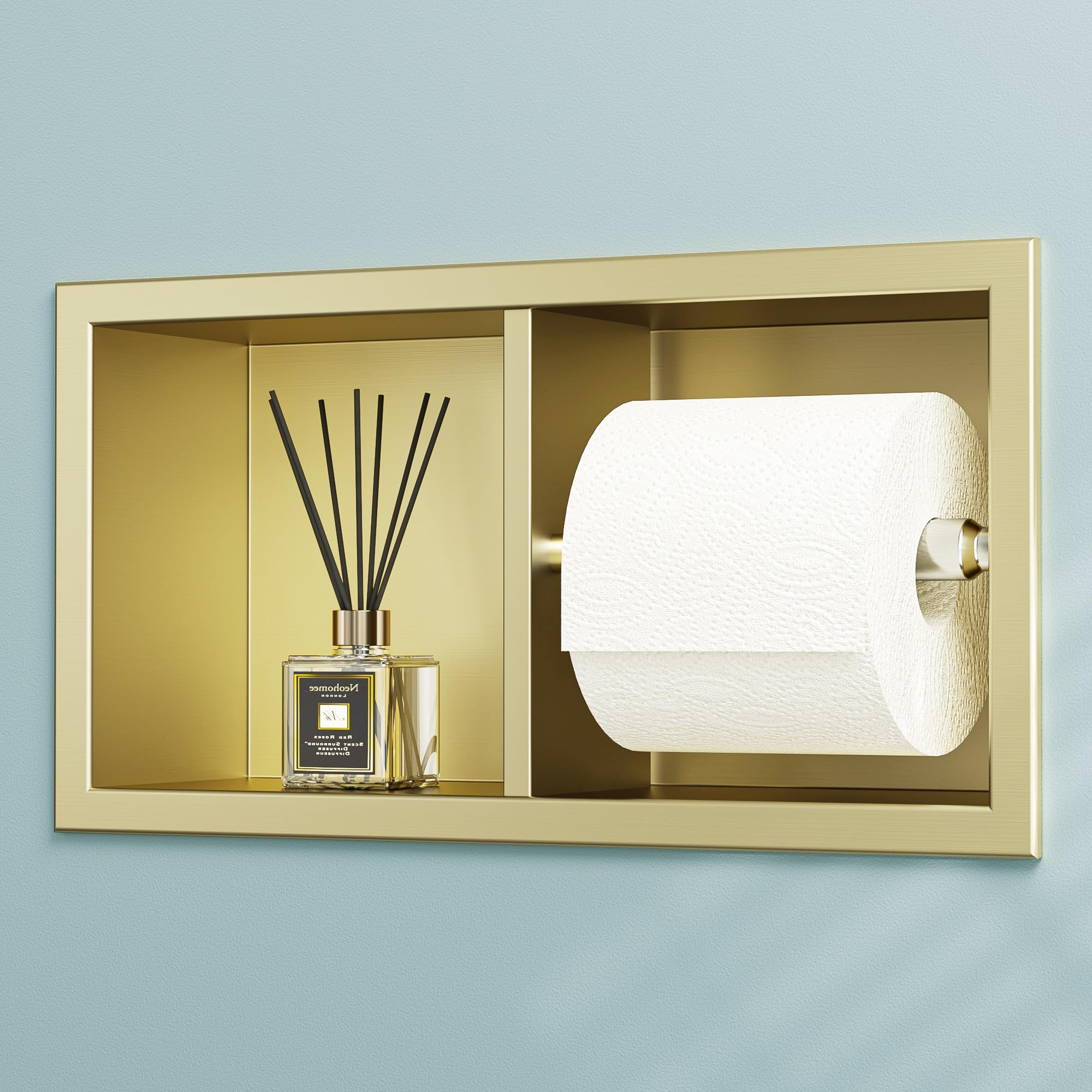 Neodrain White Recessed Toilet Paper Holder,for Standard/Mega Roll — Amazon image 10
