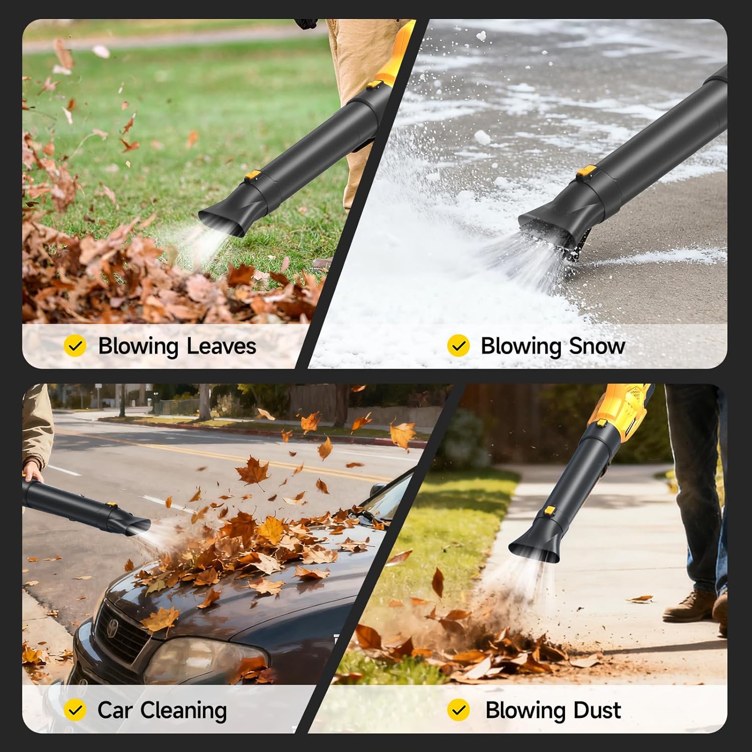 Cordless Leaf Blower for Dewalt 20V Battery, 500CFM/150MPH Handheld Leaf Blower for Blowing Leaves,Dust,Snow, Lawn Care,Patio Cleaning (Battery Not Included)
