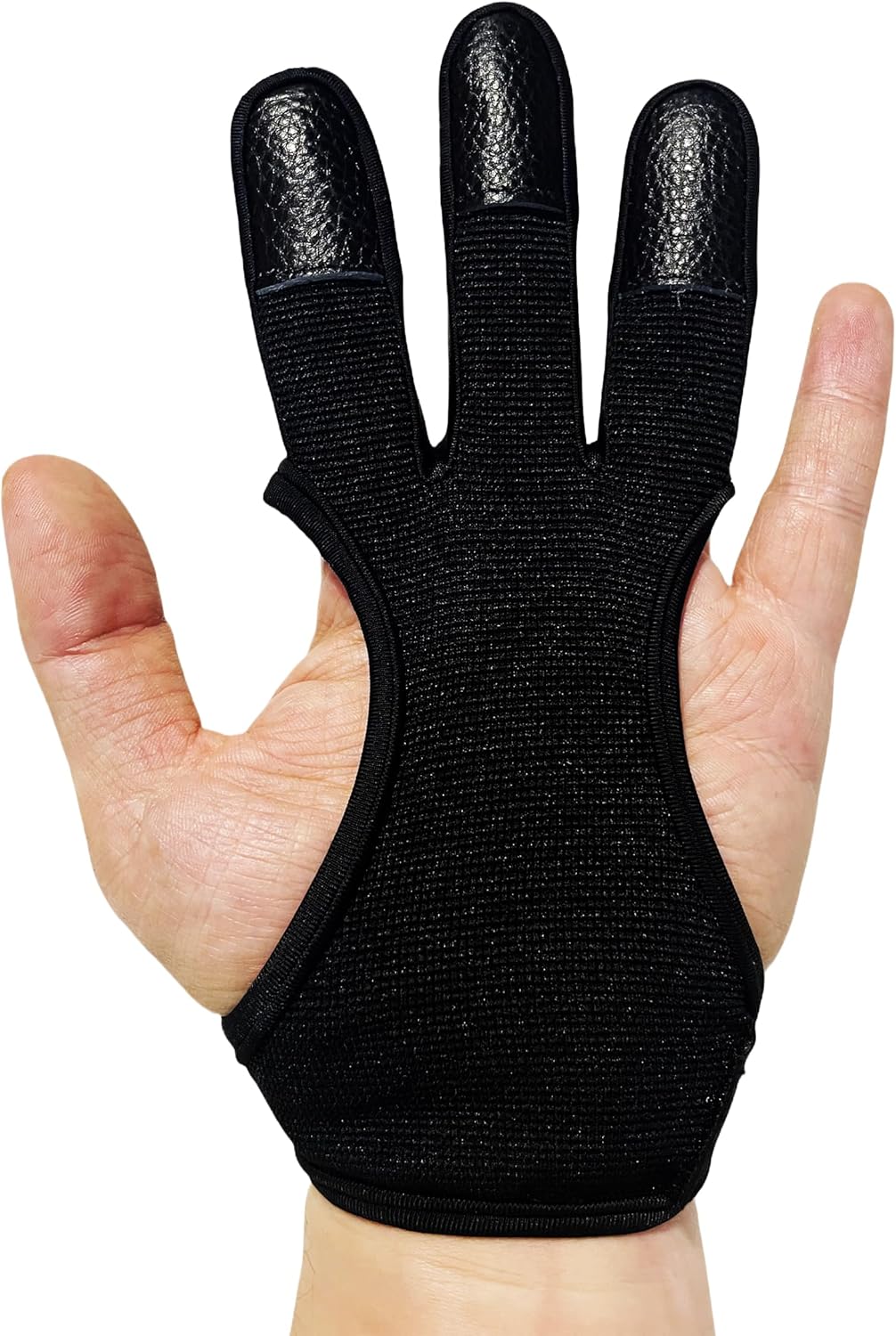 SUJAYU 3-Finger Leather Archery Glove - Breathable Shooting Protector for Men, Women & Youth - Adjustable Archery Accessories