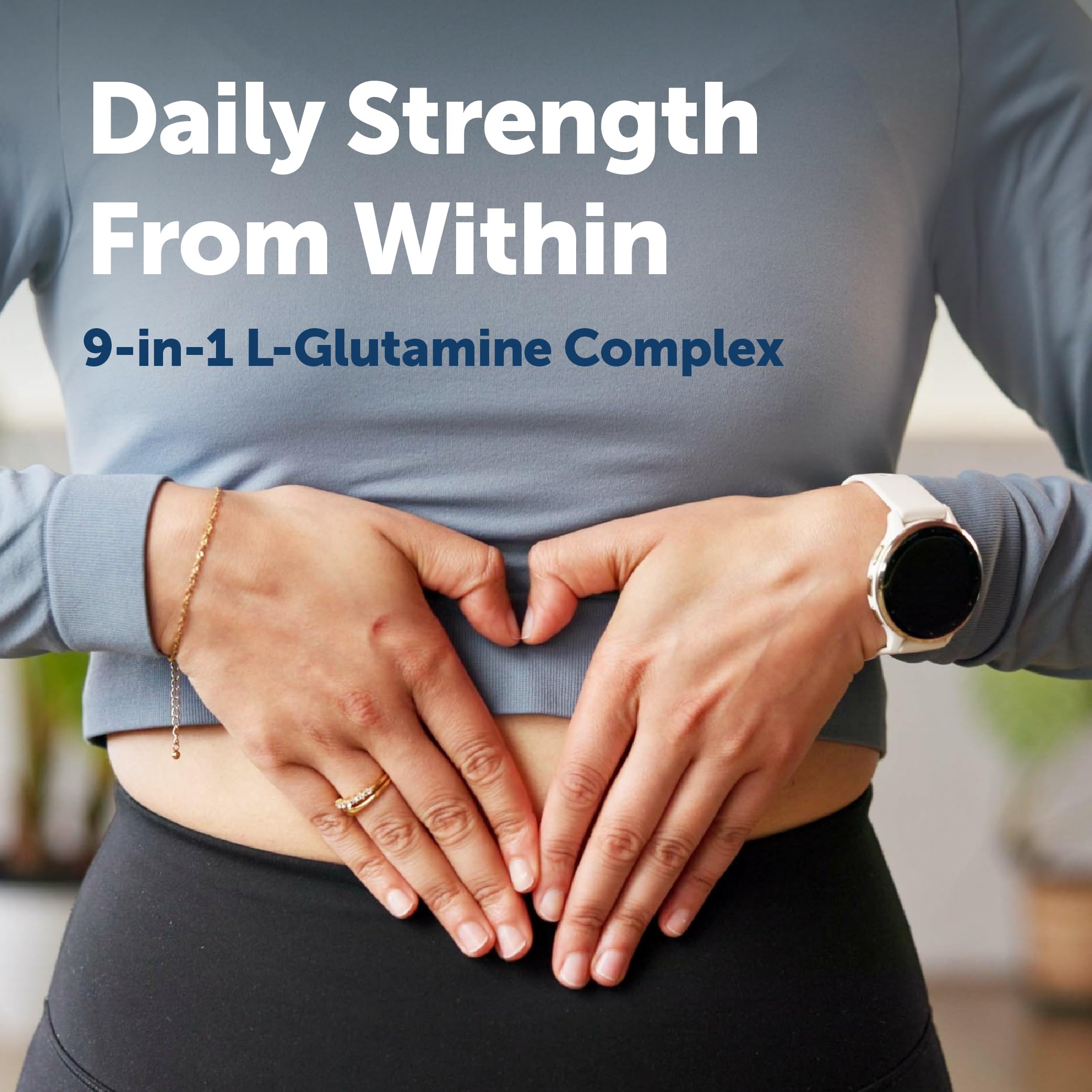 L-Glutamine+ Advanced 1000mg Per Serving, 240 Vegetarian Capsules — Amazon image 5