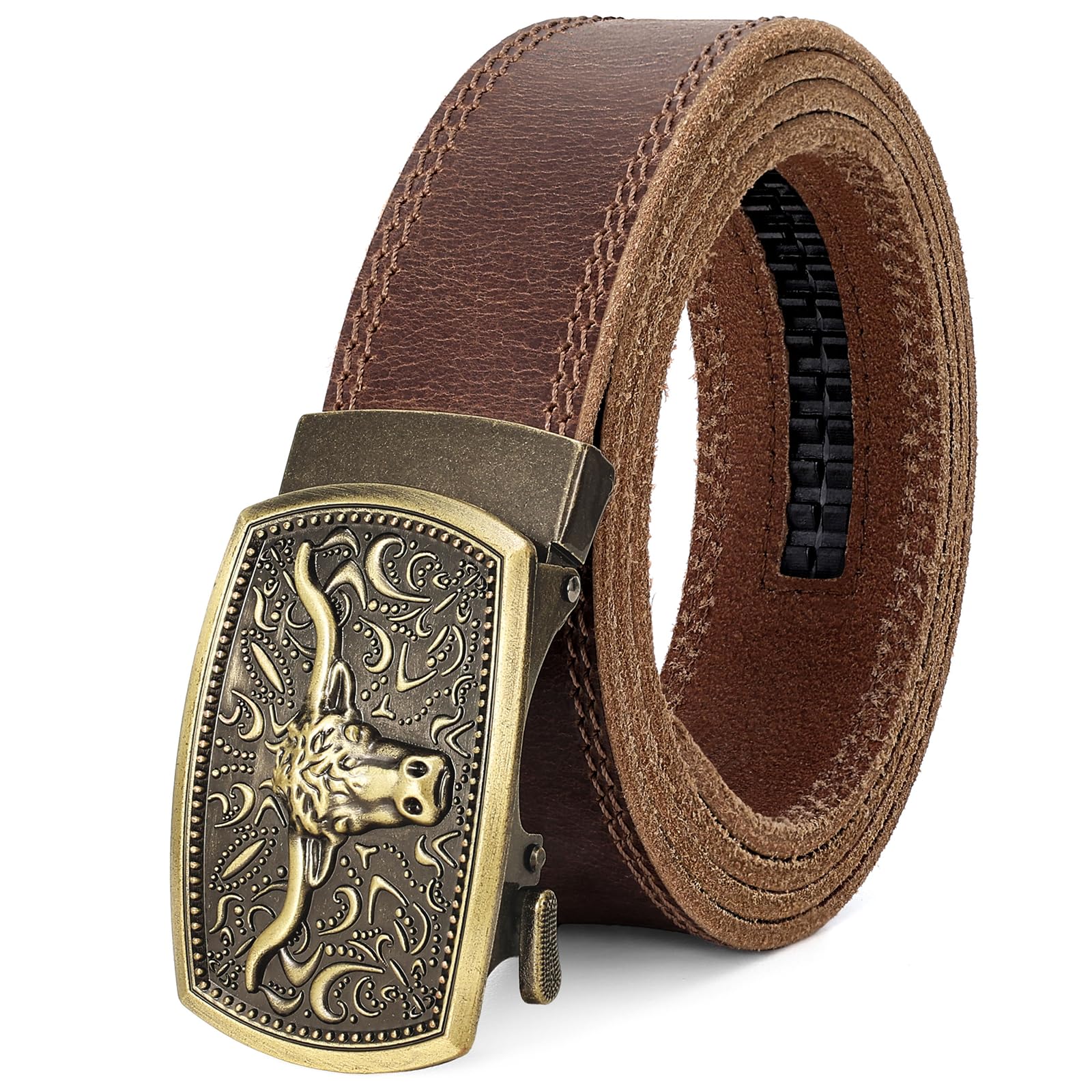 Mens Leather Belt Ratchet Belts for Men Full Grain Leather Handmade 100 Italian Top Genuine Leather Dress Belt
