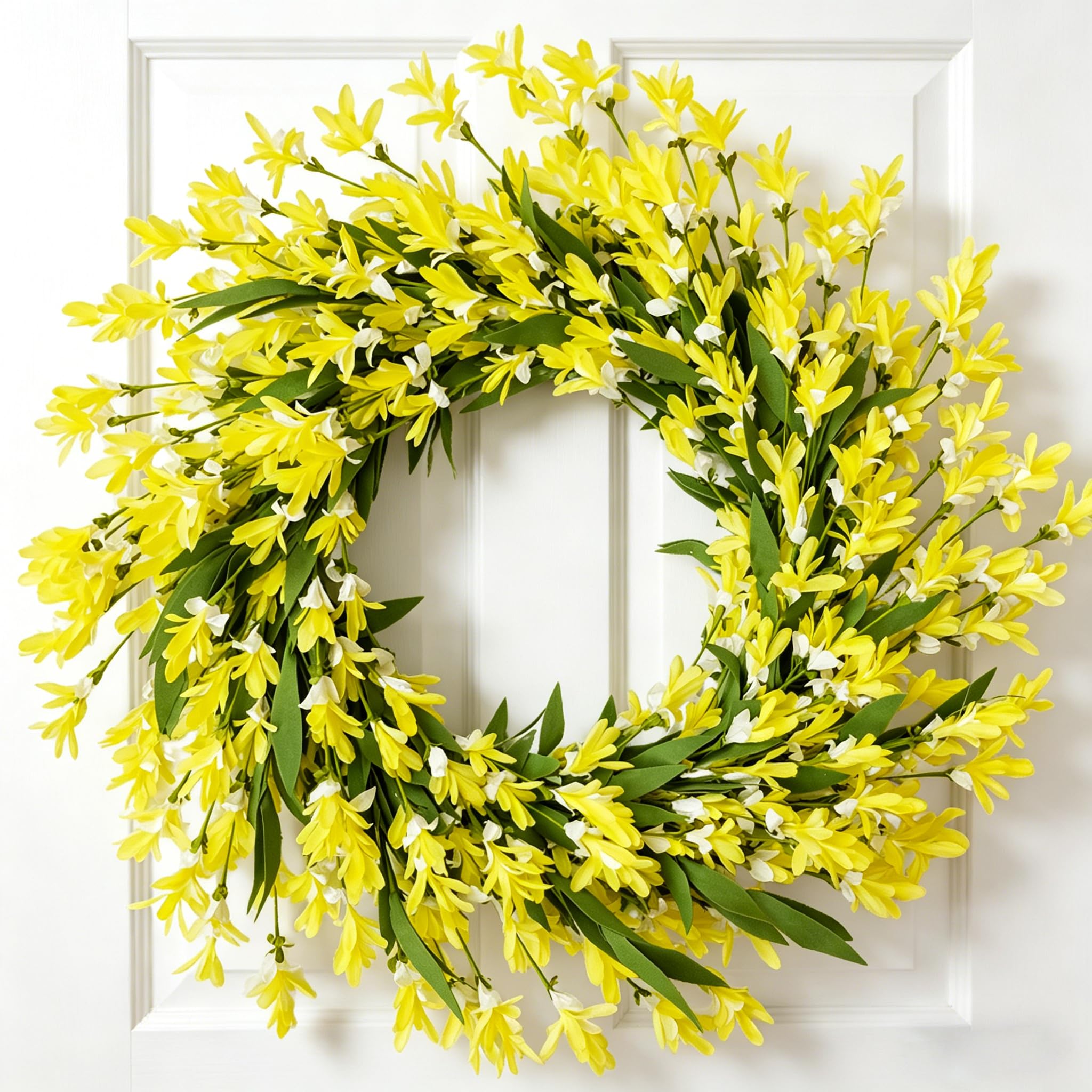 Couronne de printemps pour porte d'entrée maison et décoration porche